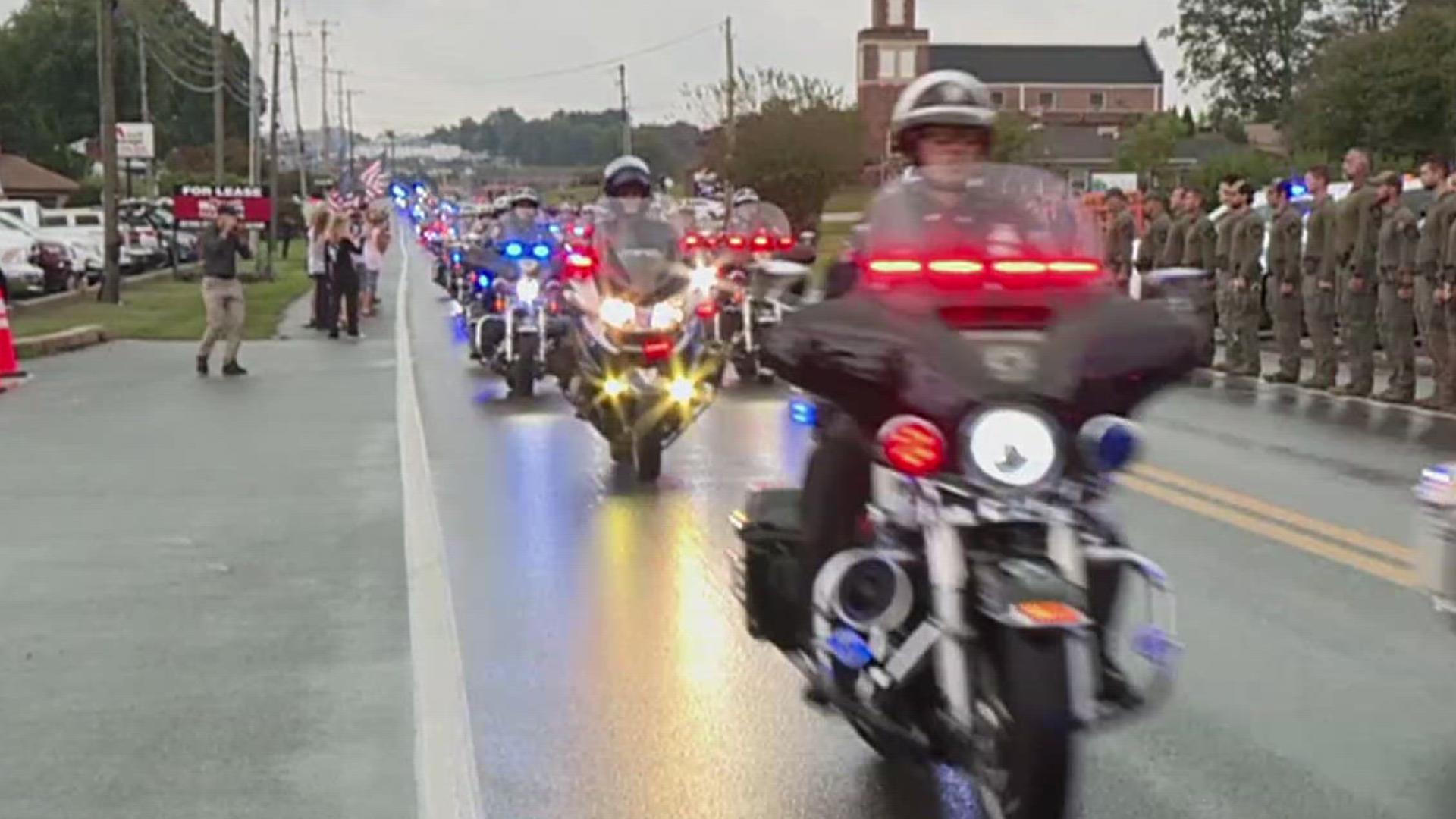 Procession observers honor fallen York County officers | fox43.com