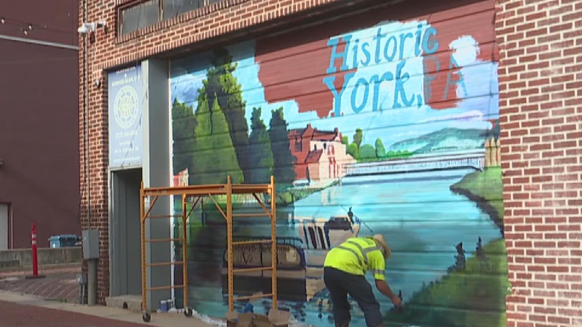 A local artist blends his background with York history.