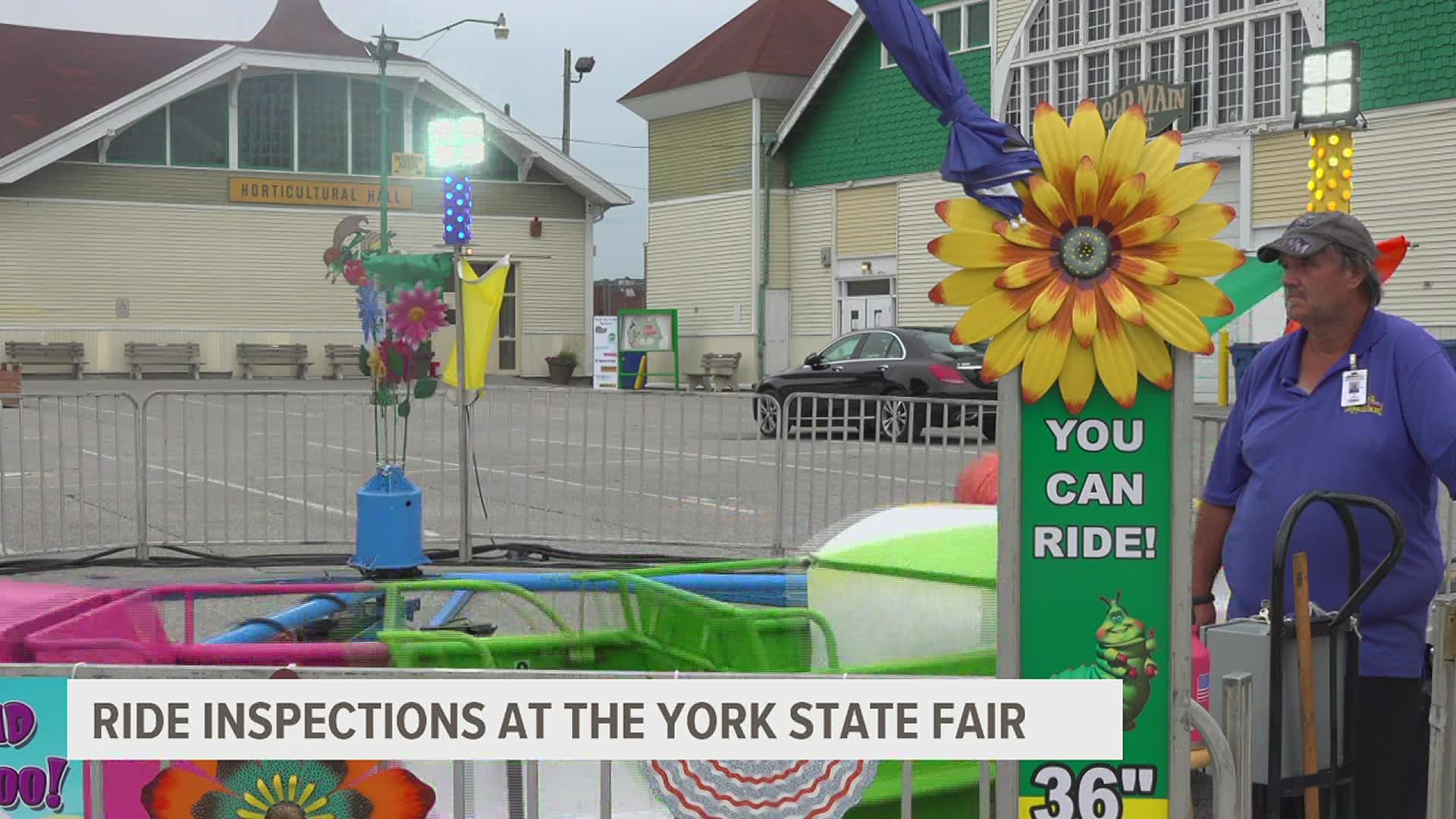 States show, the company that runs the amusement rides at the fair, has a third-party inspector on site that goes through every ride, every day.