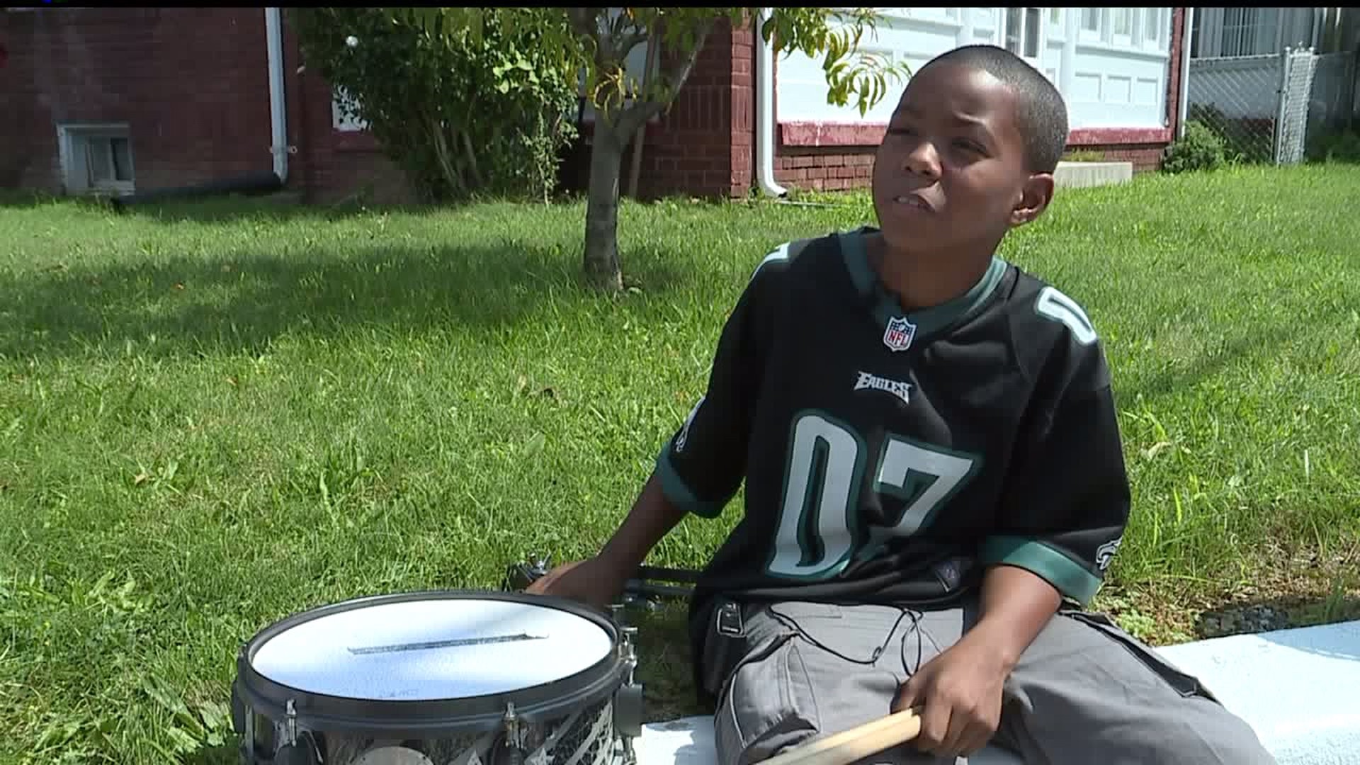 10-year-old York City drummer jams for a purpose