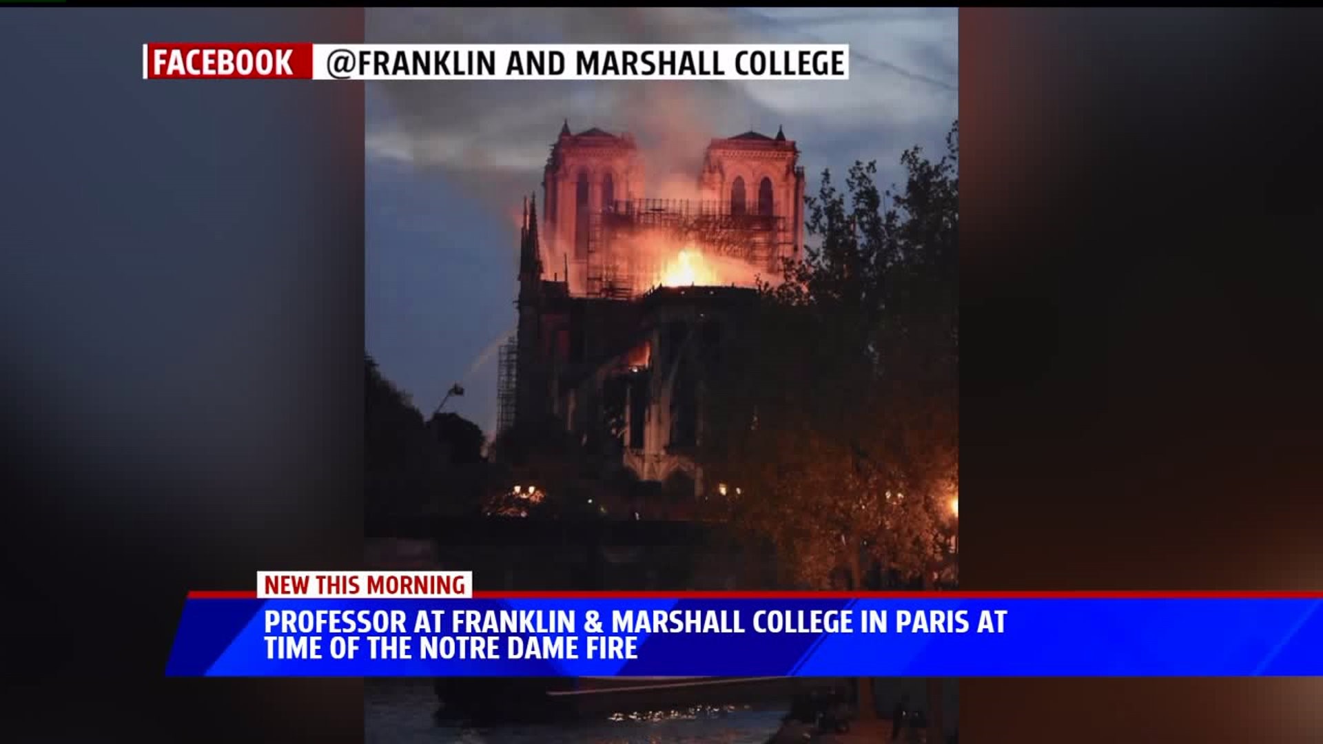 Professor at Franklin and Marshall College in Paris at Time of Fire