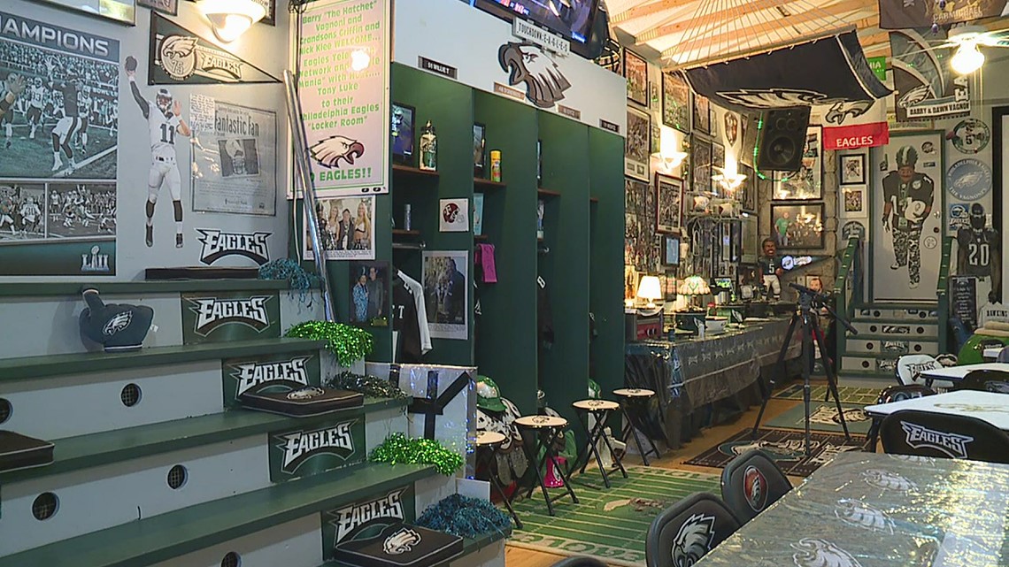 Super Bowl 2023: Go inside Barry The Hatchet Vagnoni's enormous Eagles  man cave in Reading - 6abc Philadelphia