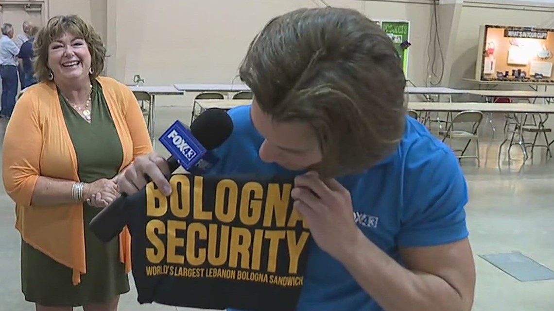 Volunteers build a 150foot long bologna sandwich