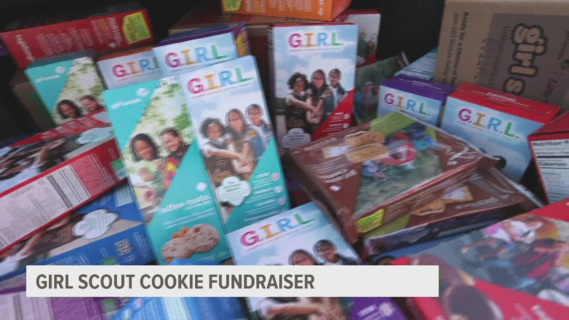 During the event, a Stetler Dodge Chrysler Jeep was filled with boxes of Girl Scout Cookies