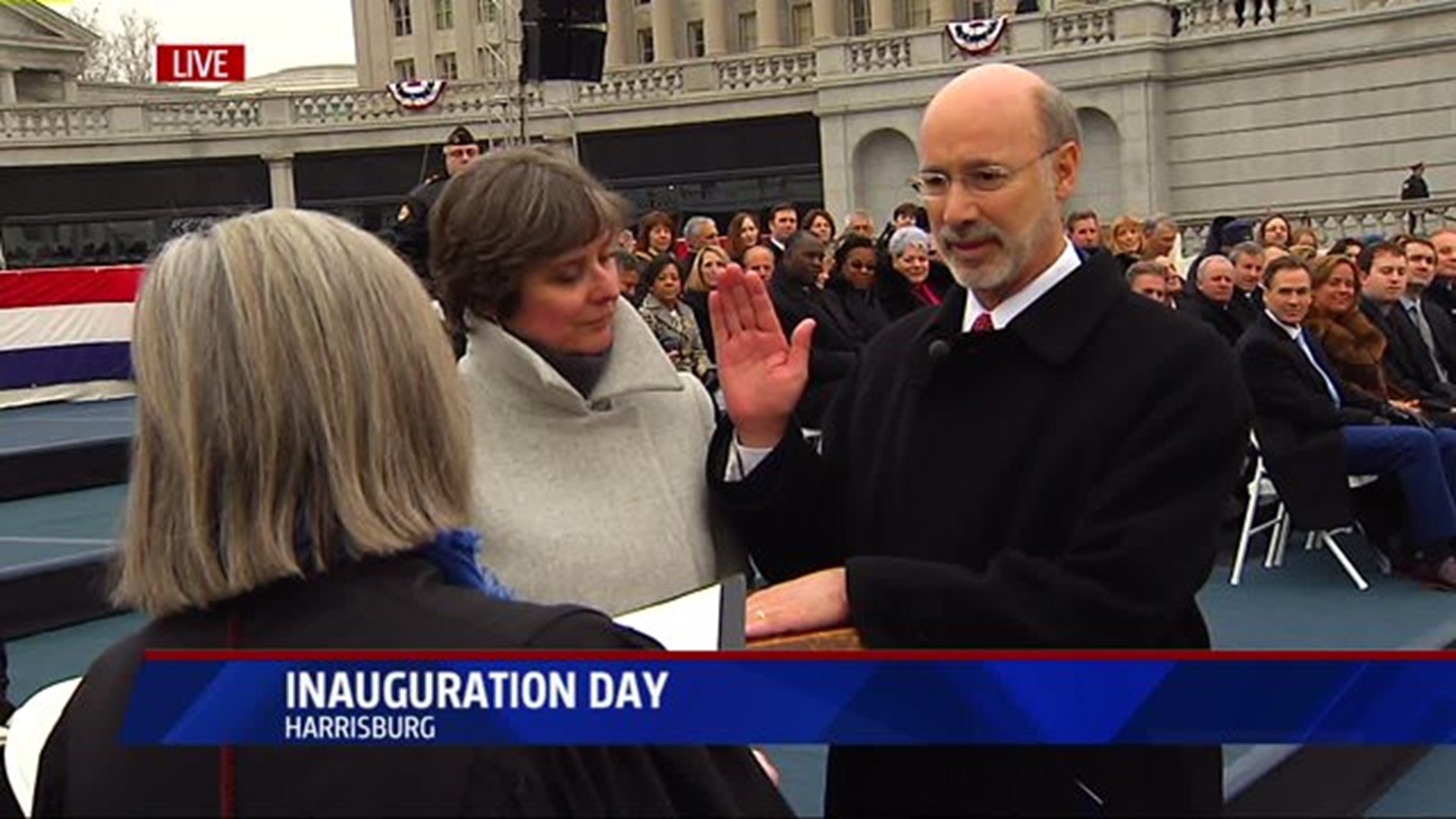 Tom Wolf takes Oath of Office to become the 47th governor of Pennsylvania