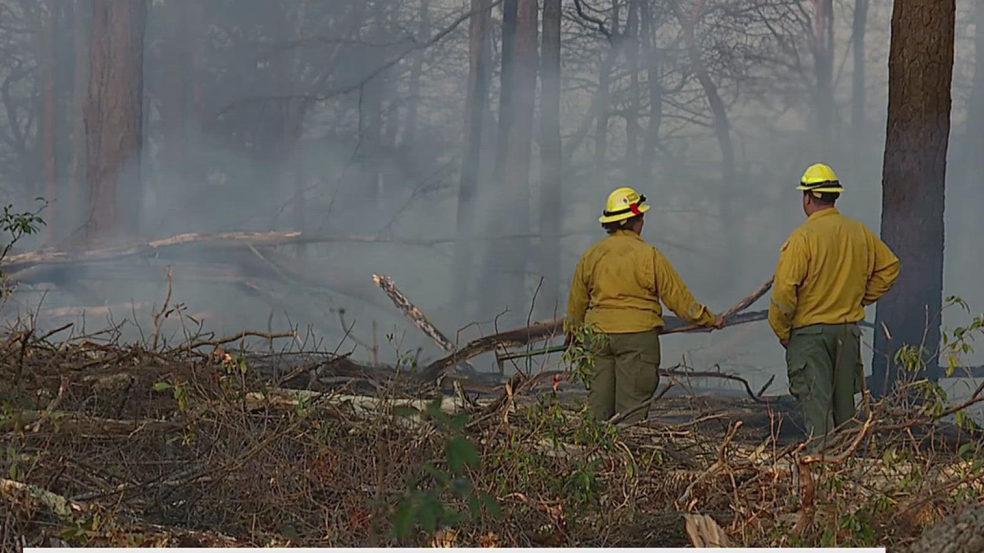 The Thompson's Hollow and Hammond's Rock fires have burned over 2,700 acres of Michaux State Forest in Cumberland and Franklin Counties.
