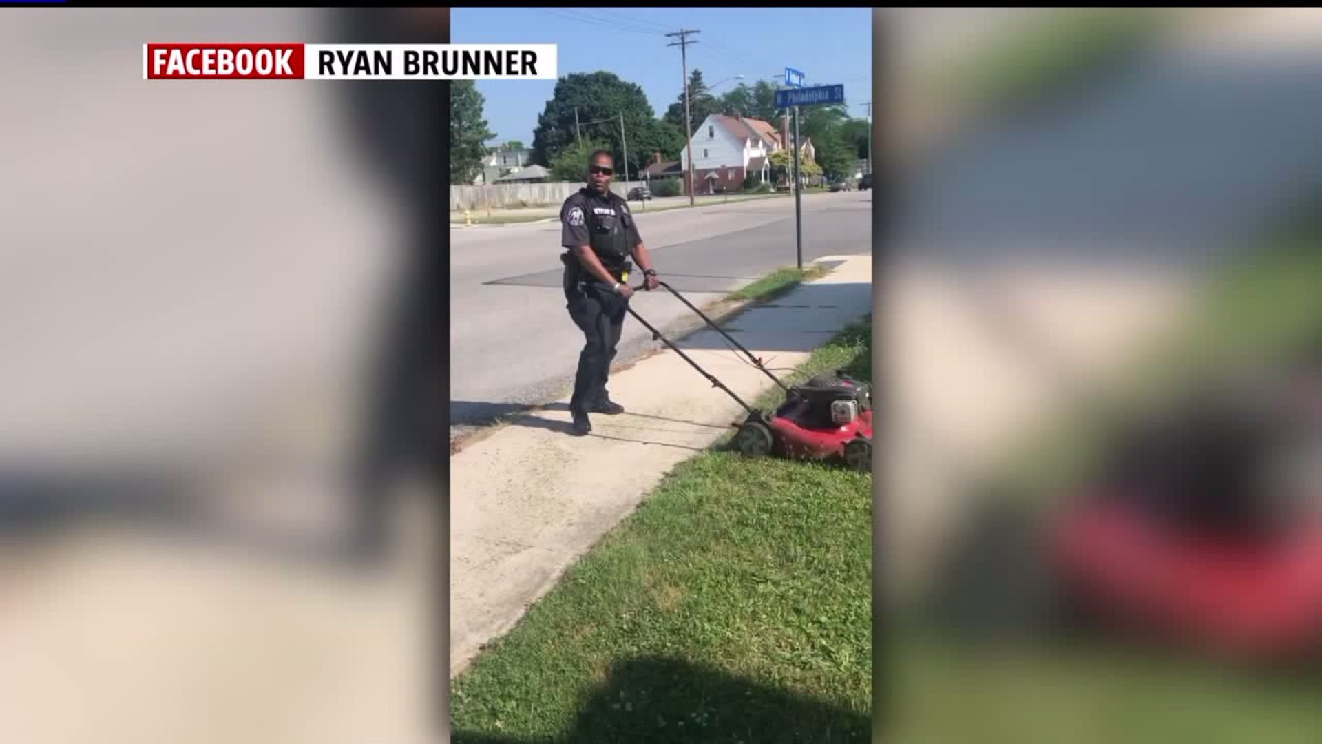 West York Borough police officer mows disabled womans lawn