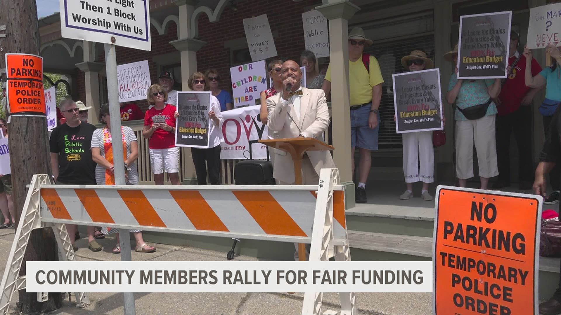 Community members visited Sen. Martin's office in Strasburg and asked the lawmaker to support fair funding for PA public schools. He says he already does.