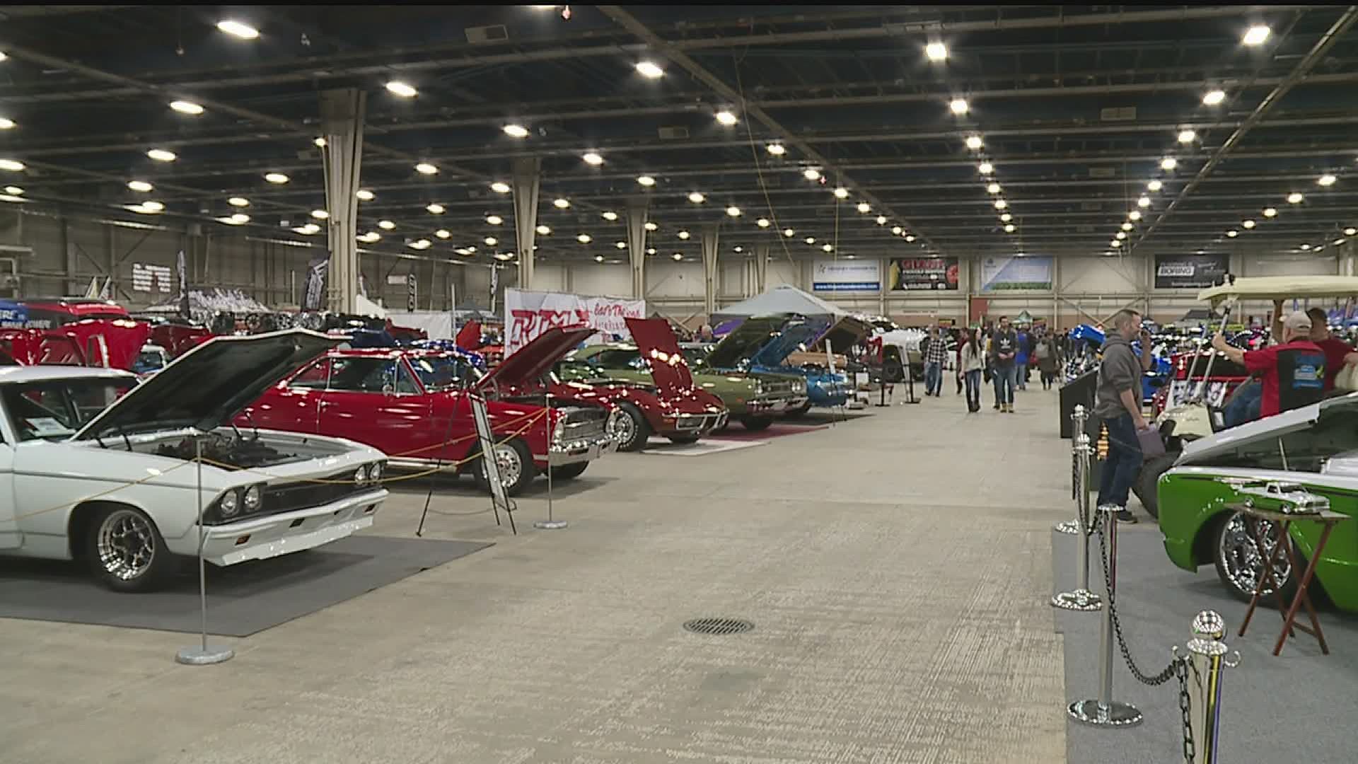 Exhibitors showcased more than 800 race cars at the PA Farm Show Complex on Sunday.