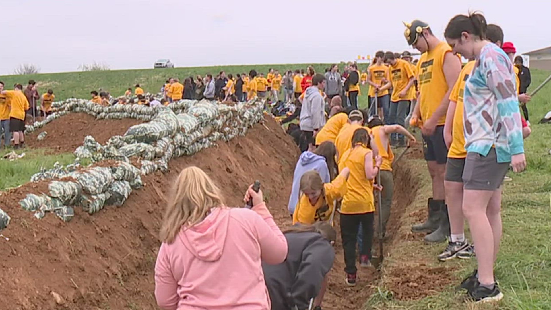Over 500 students from various grade levels were building their own trenches along the Solanco High School grounds on Thursday, April 18.