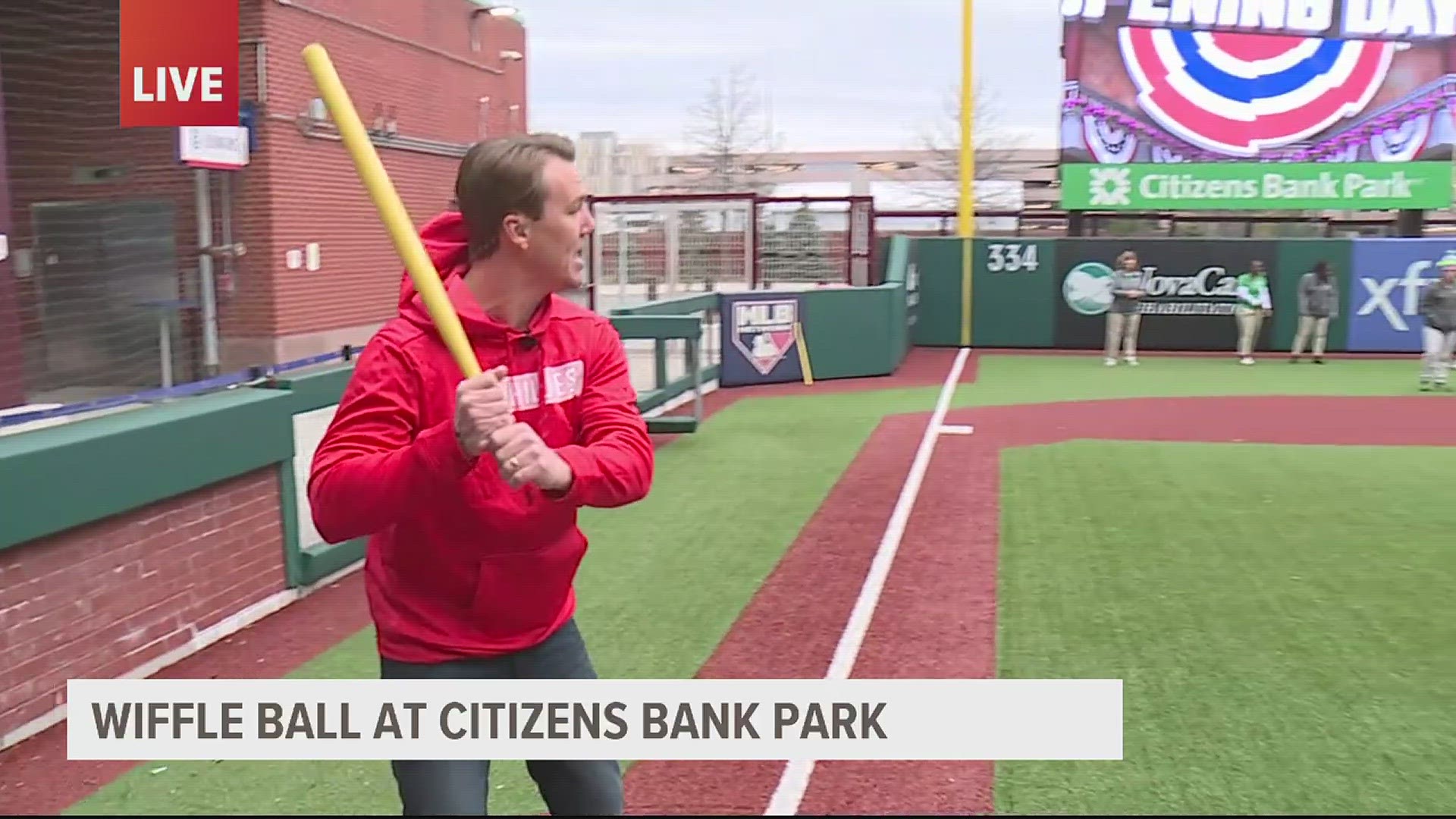 Kids can enjoy the field at Citizens Bank Park while games are being played.