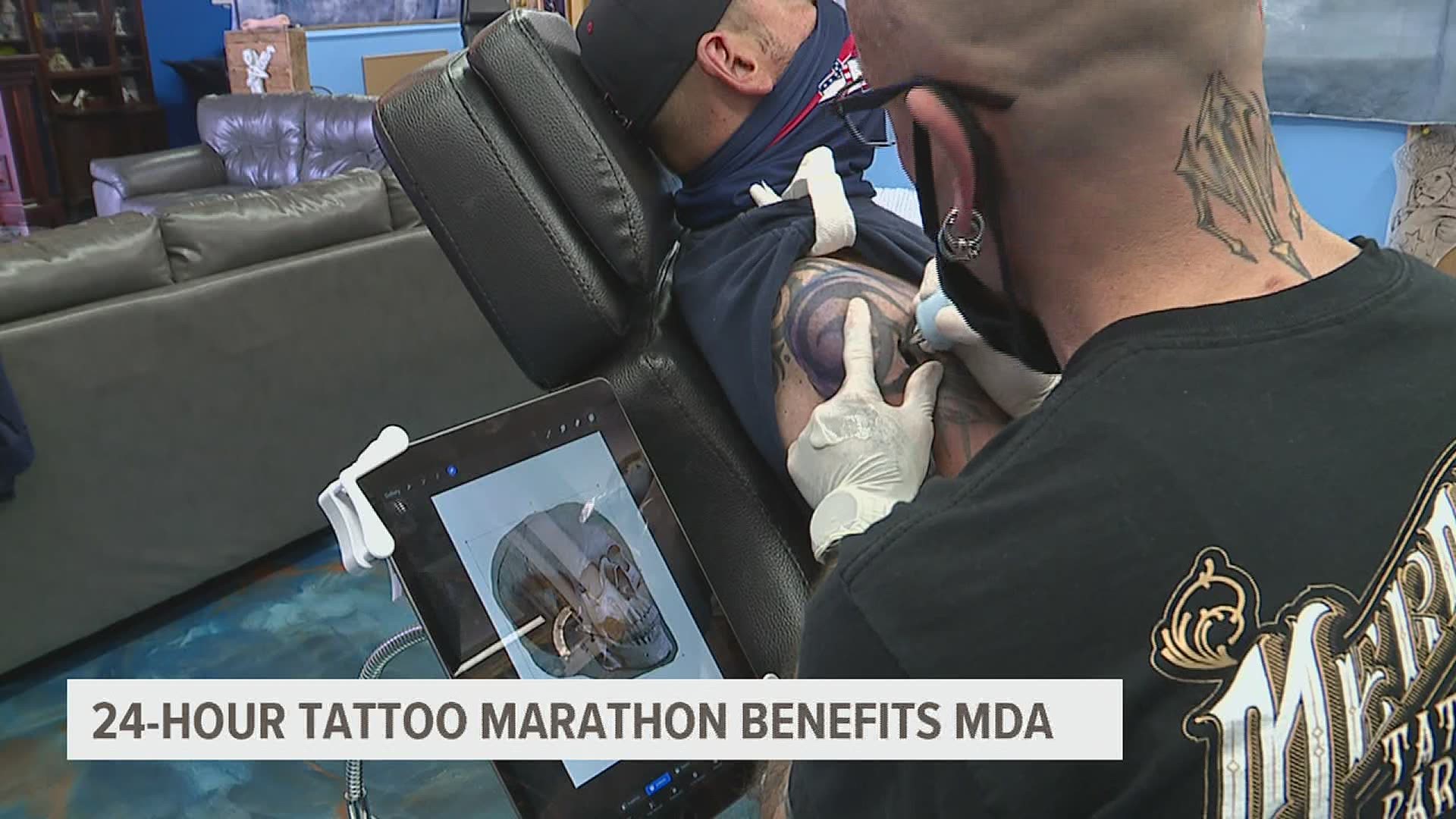 Mermaid Mark's Tattoo Parlor hosts 9th annual 24-hour tattoo marathon |  