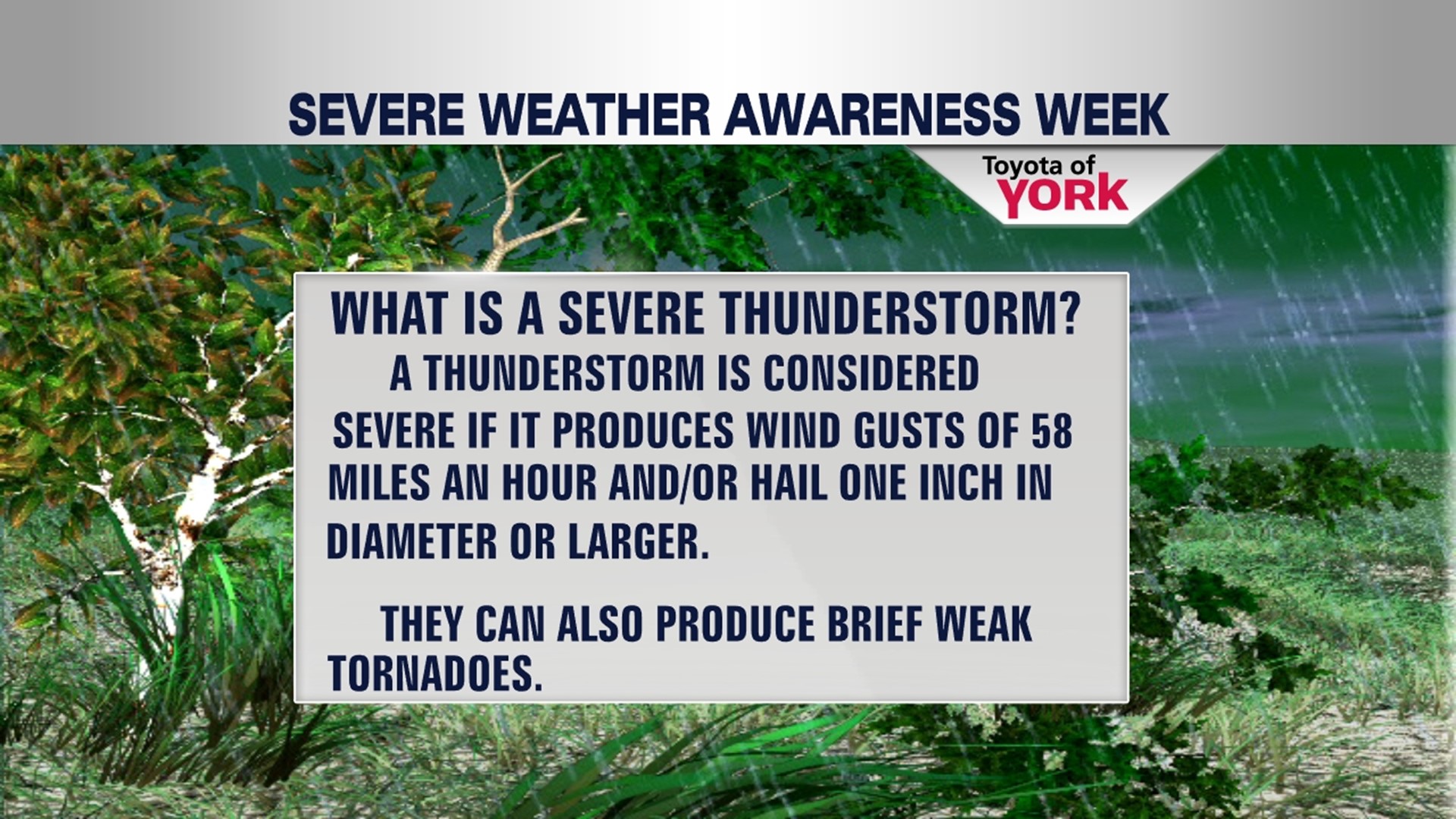 SEVERE WEATHER AWARENESS WEEK CONTINUES | fox43.com