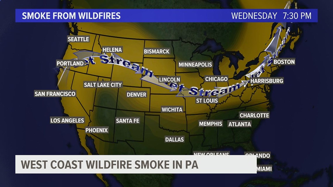 Wildfire smoke keeping haze in Central PA for the next couple of days