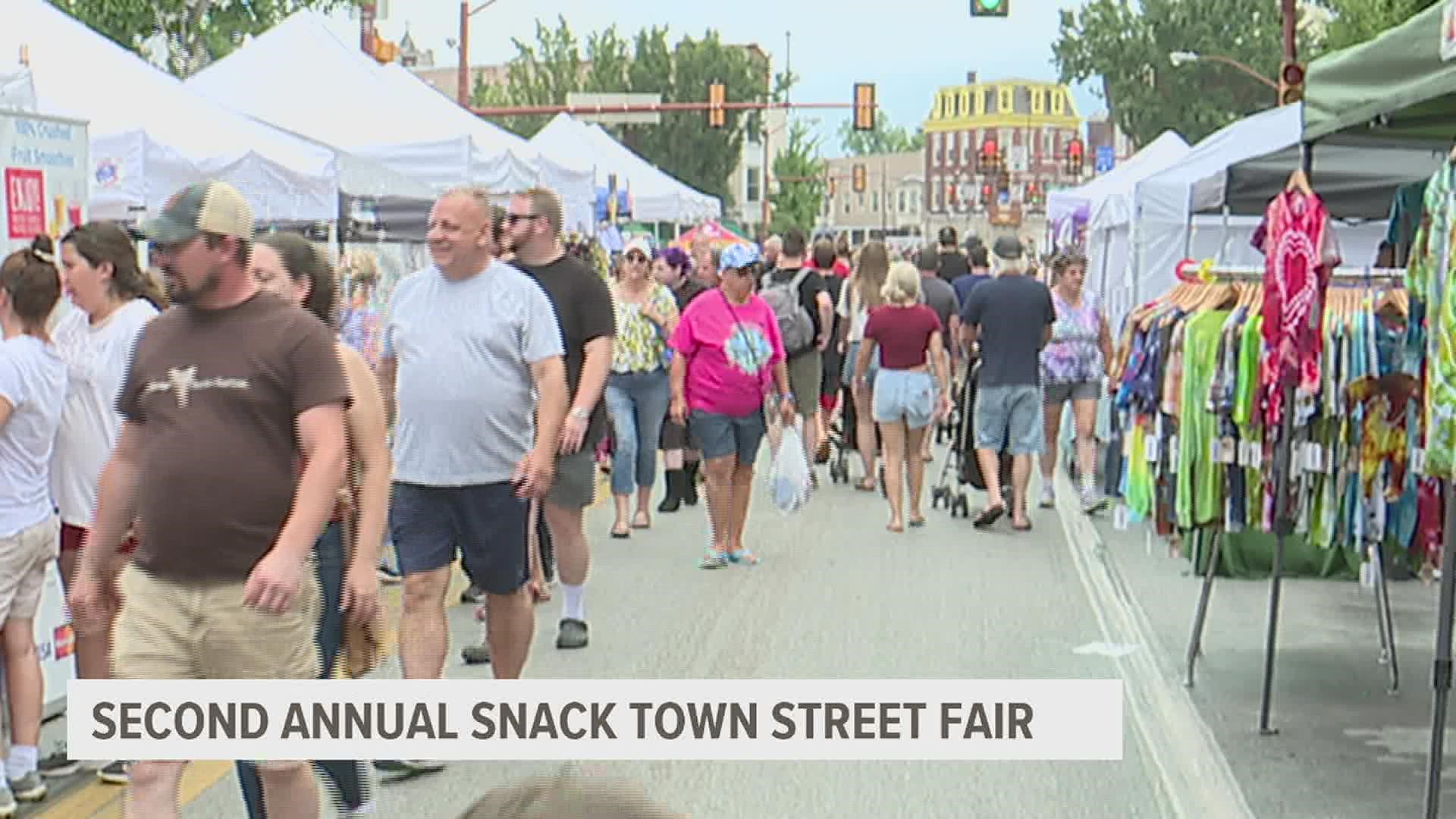 The town hosted their second annual Snack Town Street Fair on Saturday, celebrating the businesses that play a prominent role in their community.