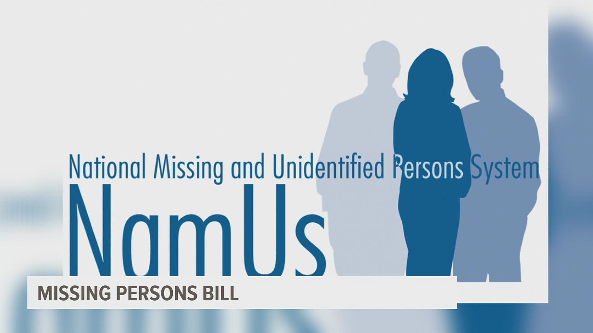 Lawmakers say Pennsylvania ranks 10th in the nation for the highest number of open missing persons cases.