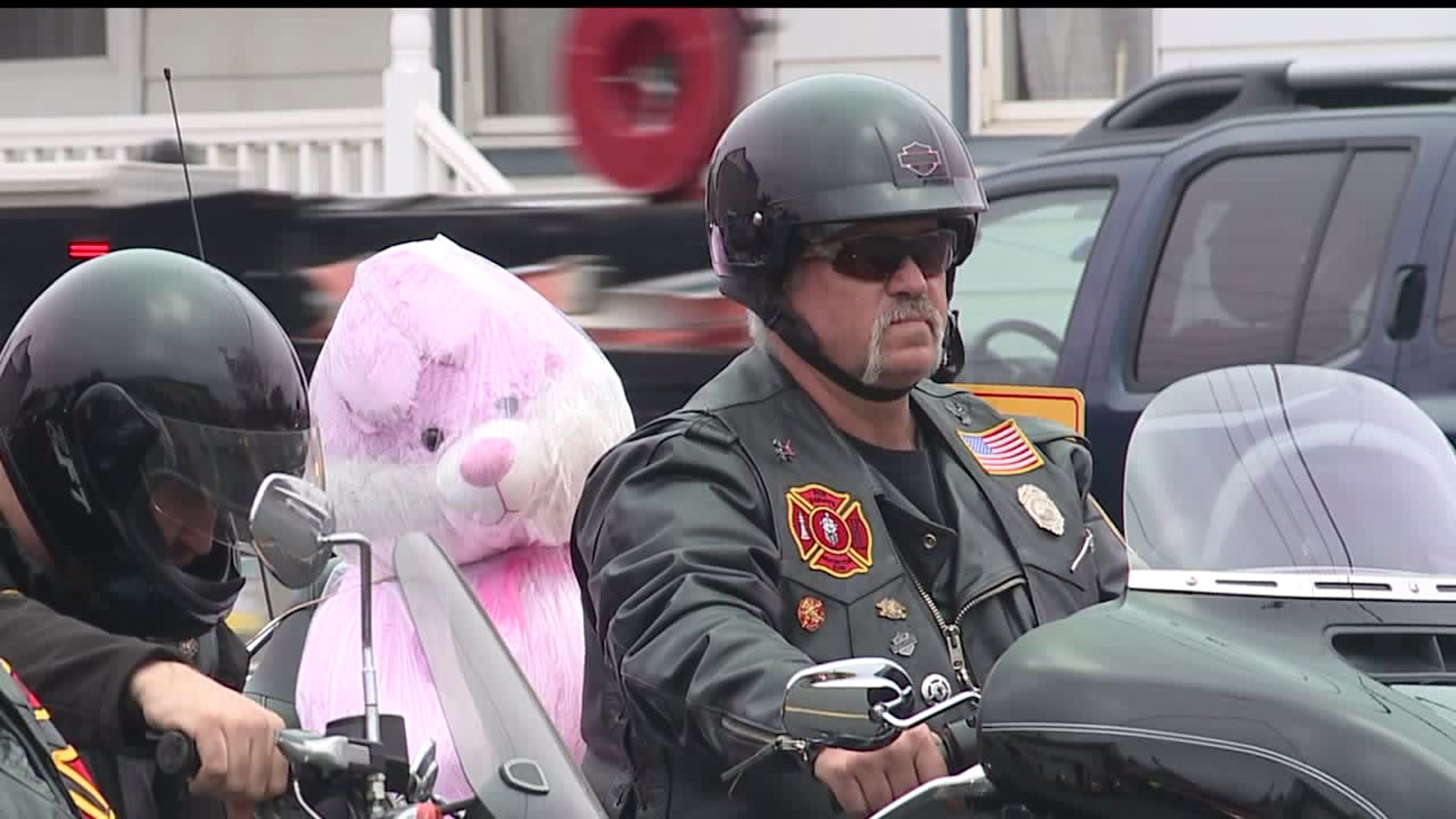 Bikers rev their engines and deliver Easter to children across the area