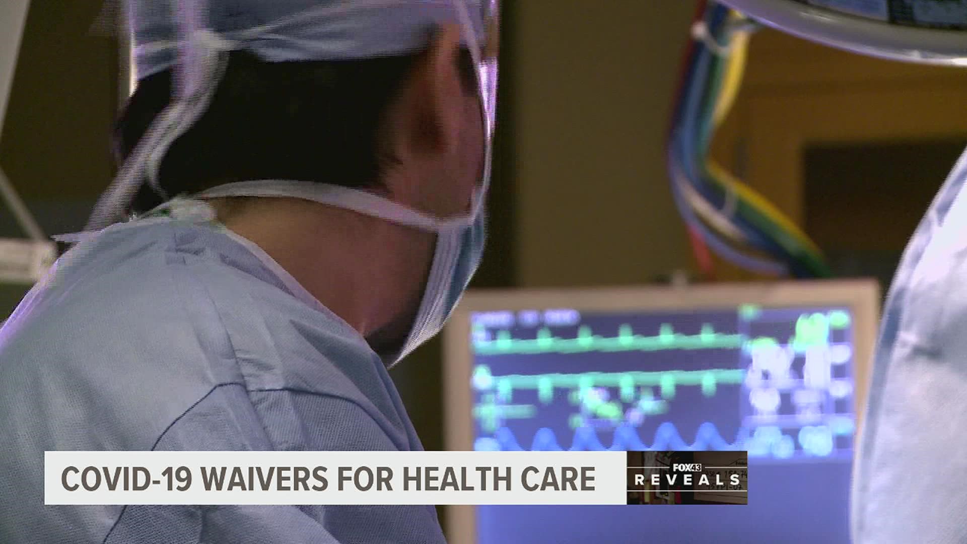 FOX43 Reveals which COVID-19 waivers might have a good chance at staying in place as health care providers fight to make them permanent.