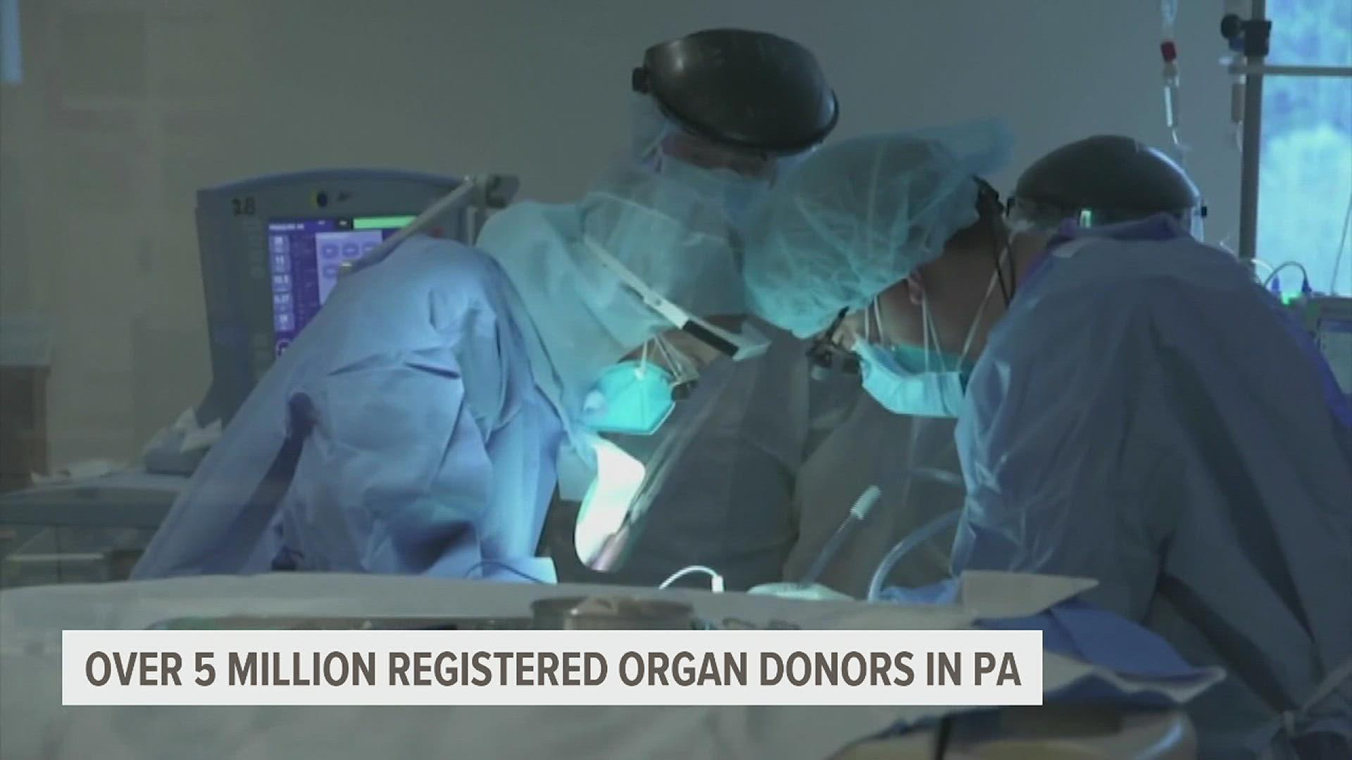 Each day, 20 people in the U.S. die while waiting for an organ transplant. A major milestone has been reached in Pennsylvania's fight to lower that number.