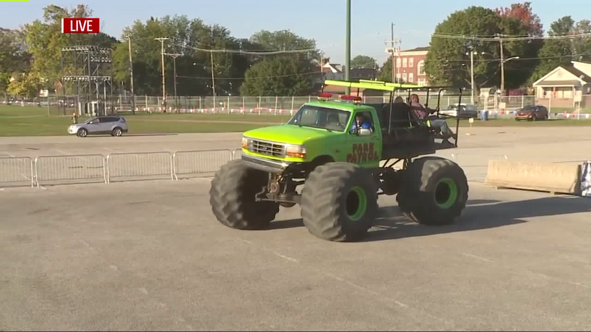 FOX43`s Chris Garrett takes a monster truck at the York Fair for a spin!