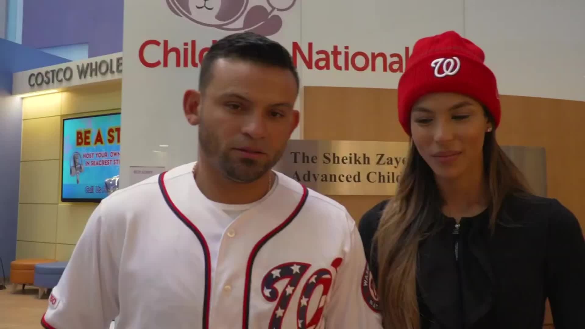 Nationals outfielder visits pediatric cancer before heading to Houston for World Series