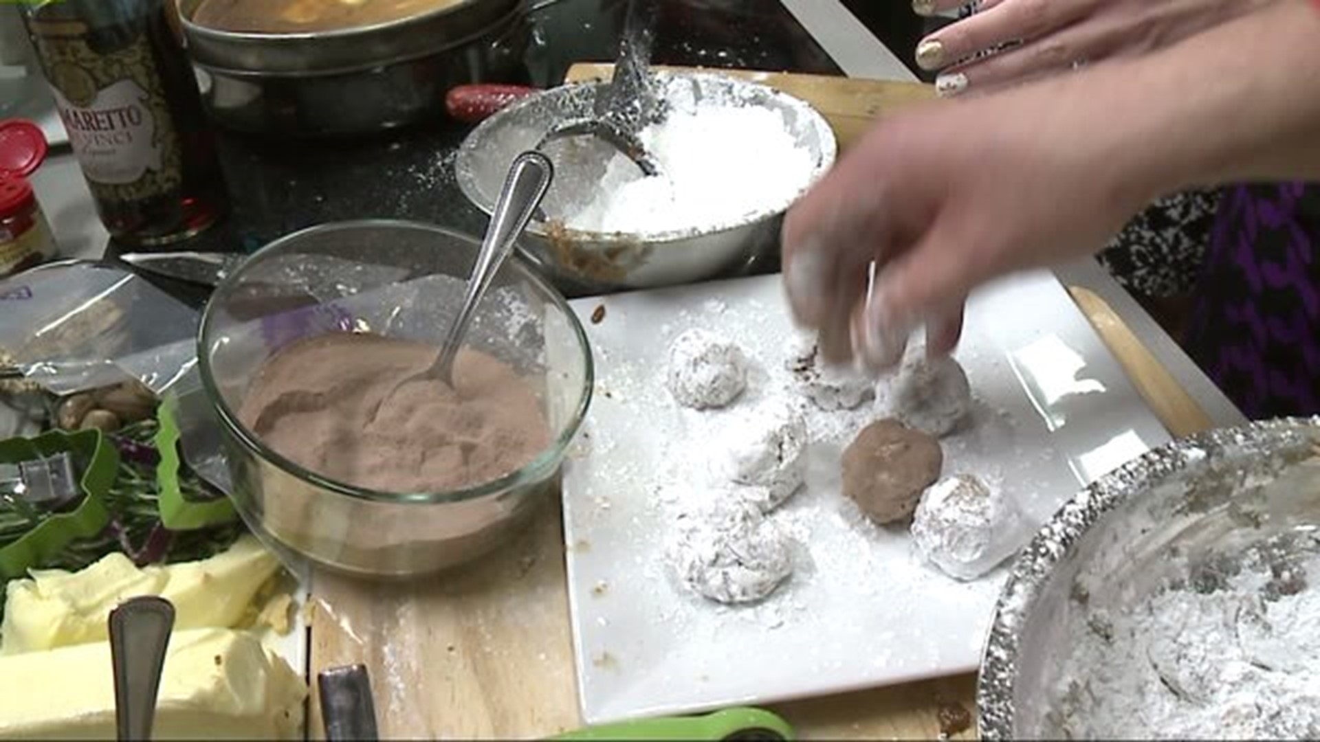 In the kitchen with Olivia`s kourabiede and eggnog bourbon balls