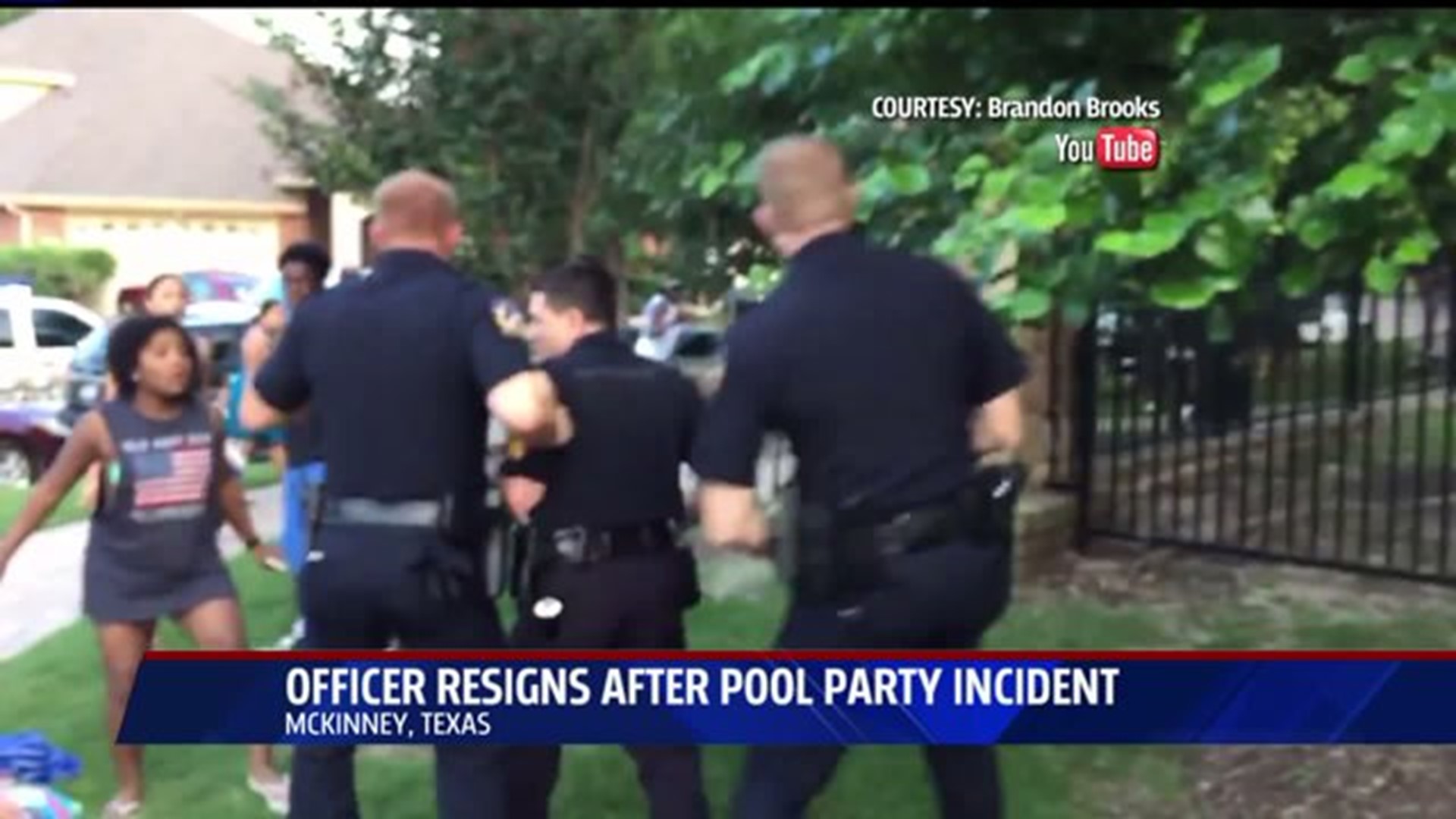 Police Officer involved in pool party incident resigns