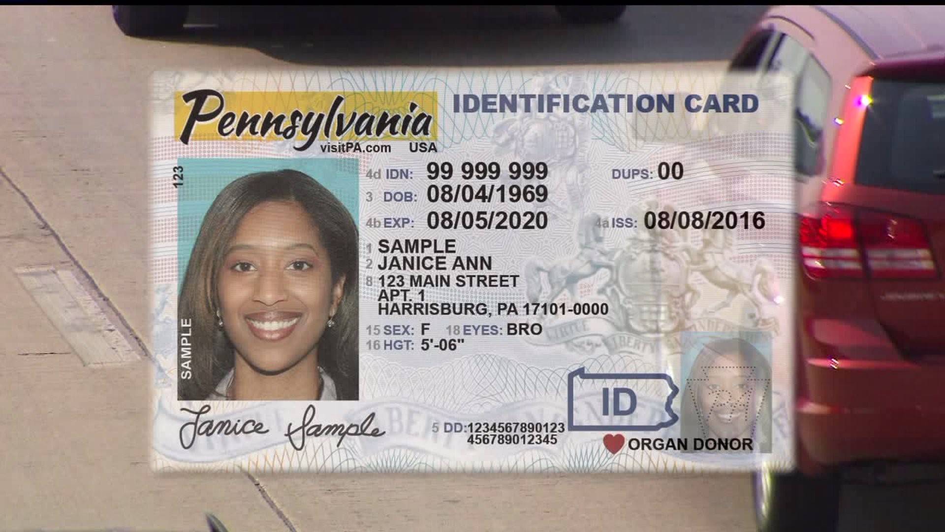 pennsylvania duplicate drivers license correted address change