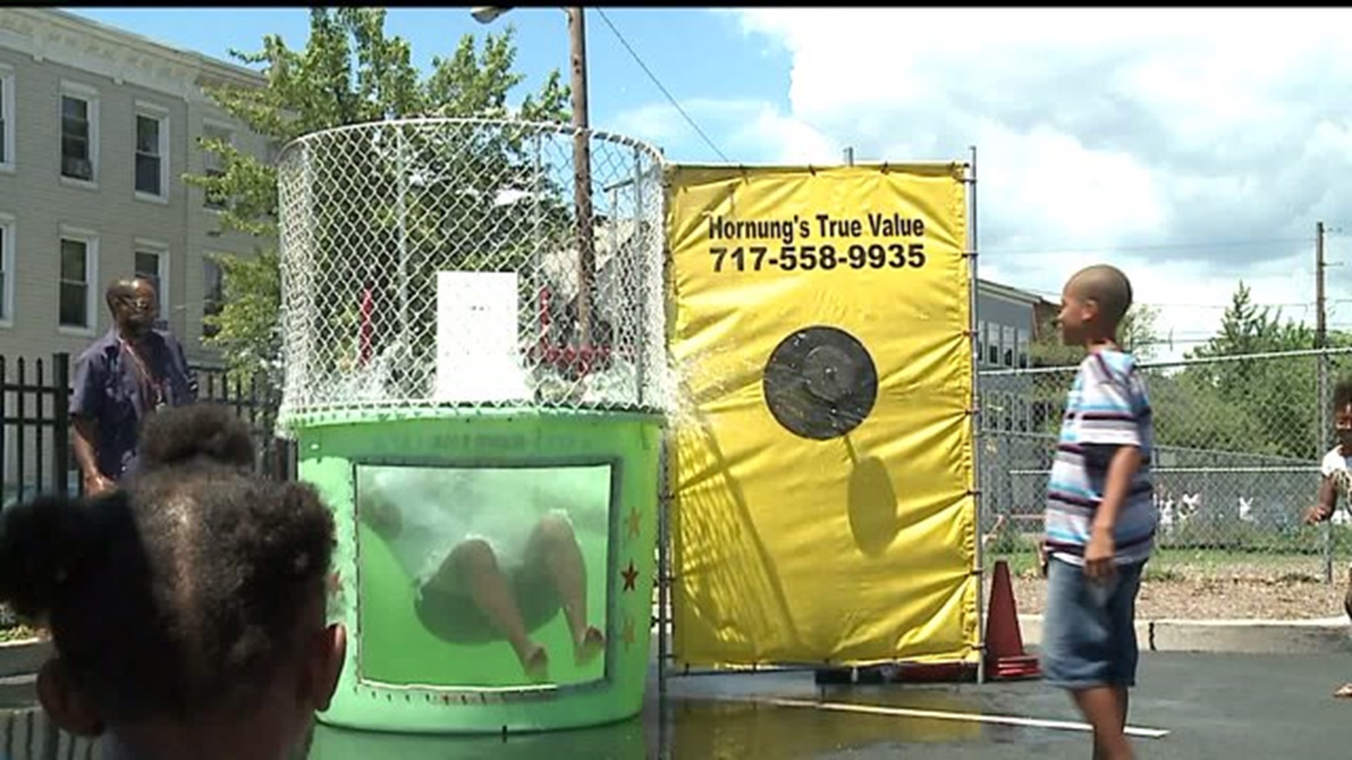 Police Chief gets dunked at Harrisburg Summertime Fair