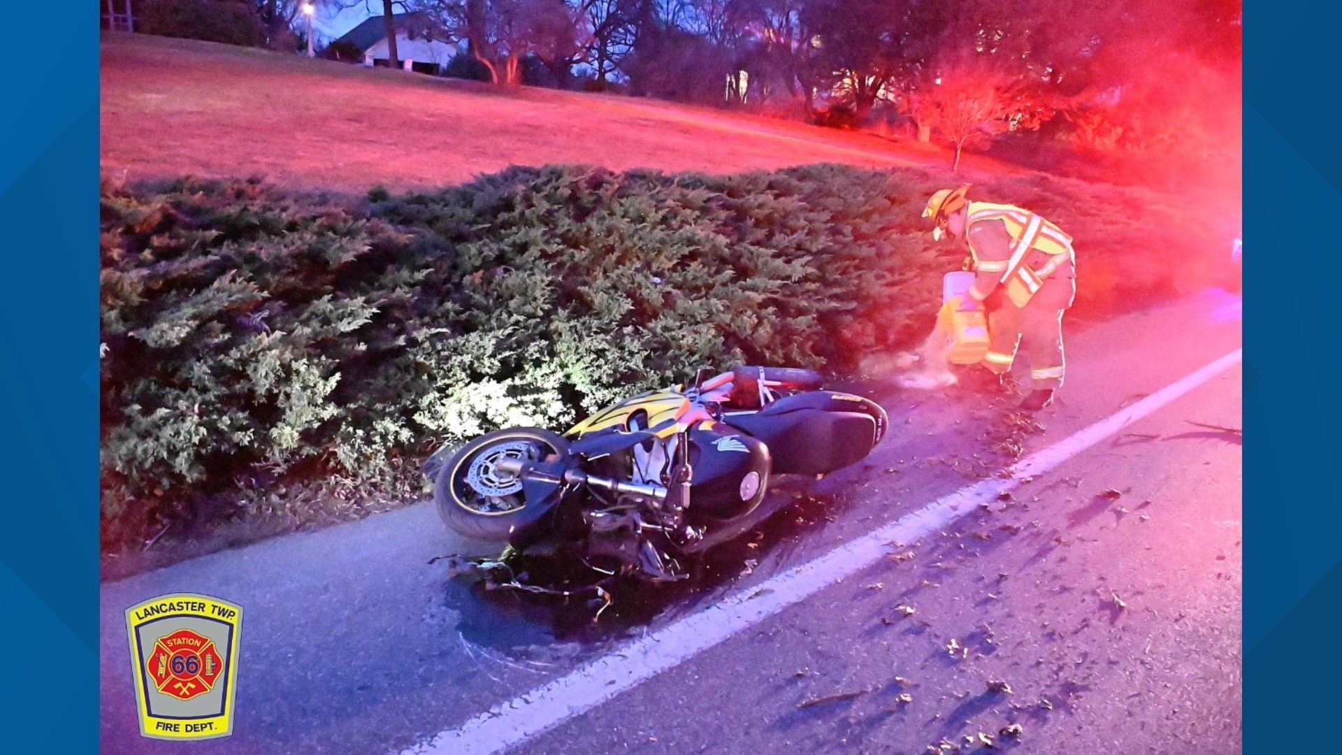 Police investigate crash involving motorcycle in Lancaster