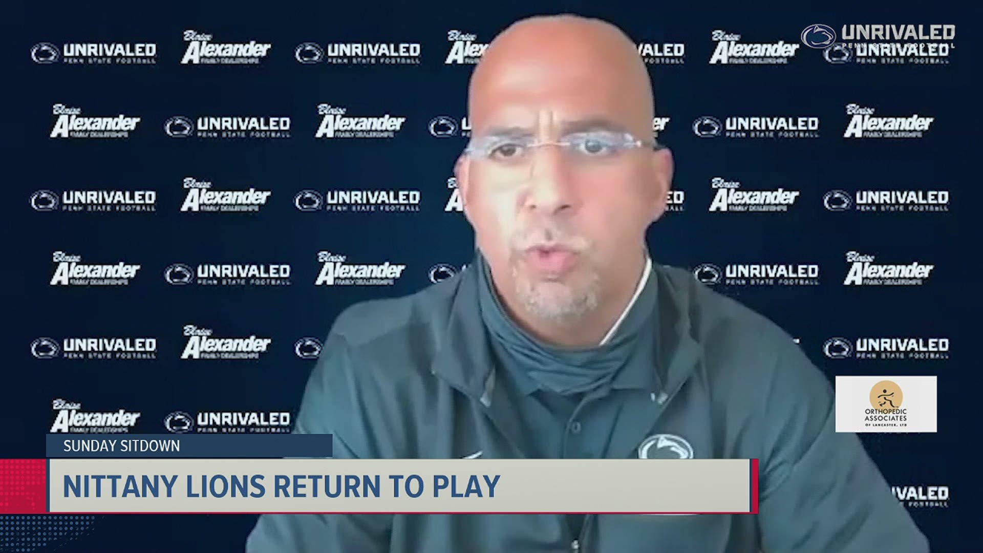Penn State Head Football Coach James Franklin answers questions about the Big Ten returning to play this Fall