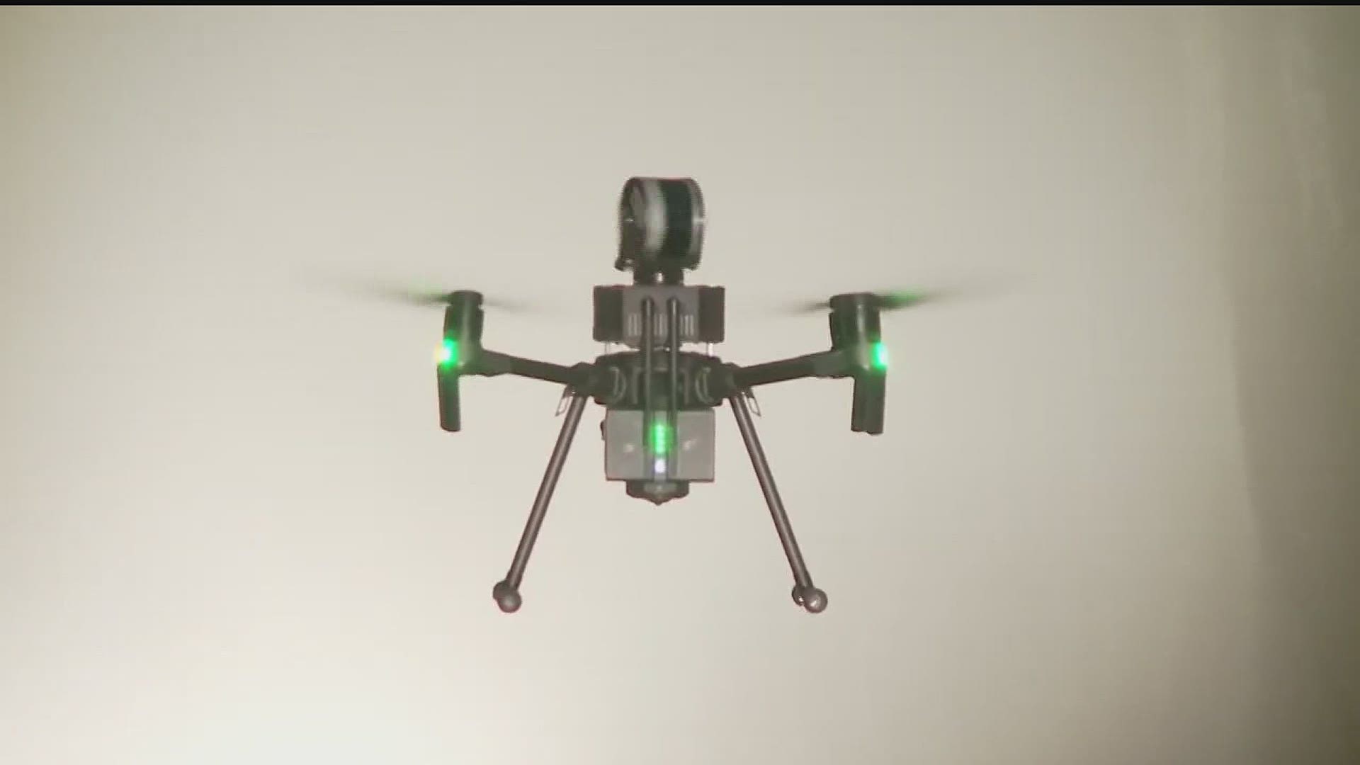 Hoping to find new ways to fight the virus, drones are being tests as an option.