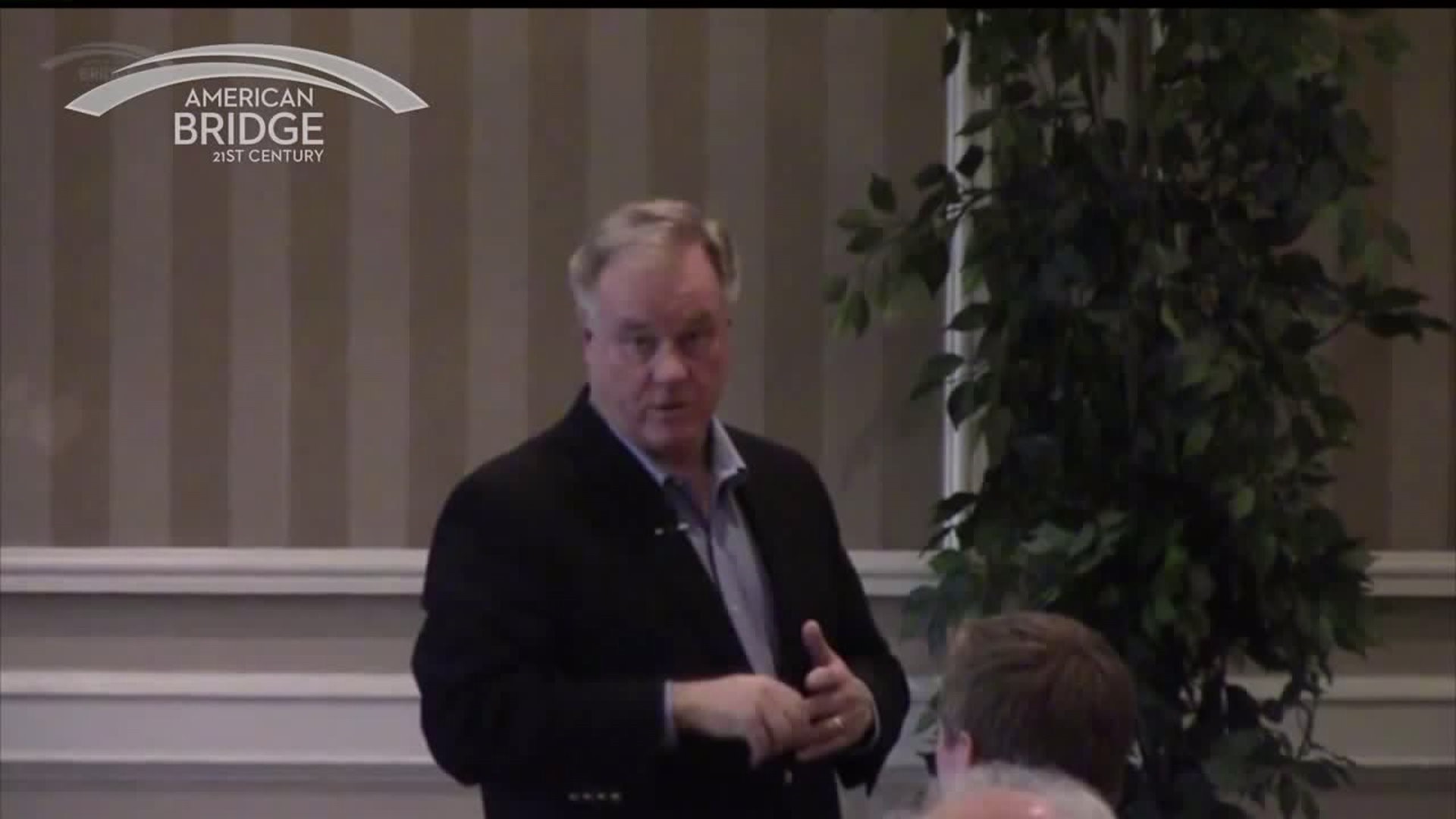 State Senator Scott Wagner takes camera from tracker at private event