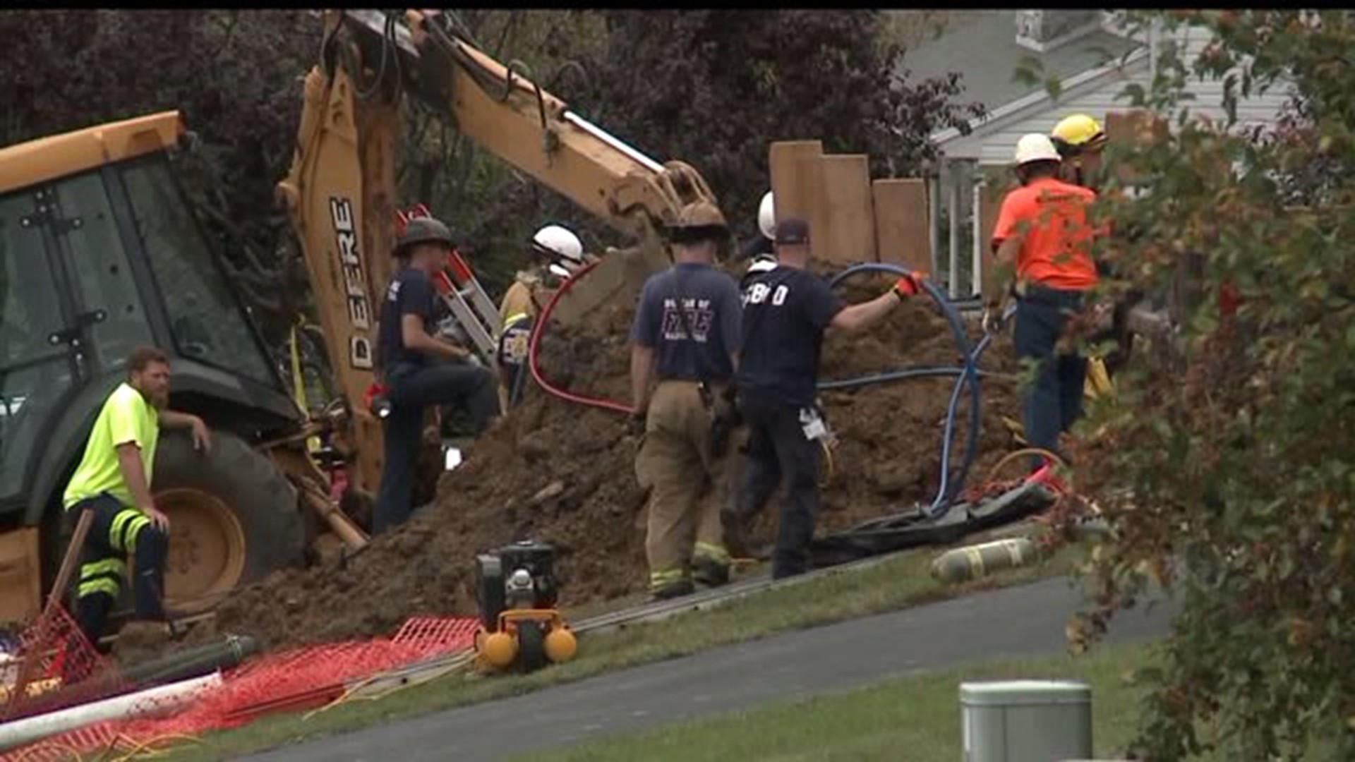 Worker freed from collapsed trench in Dauphin County