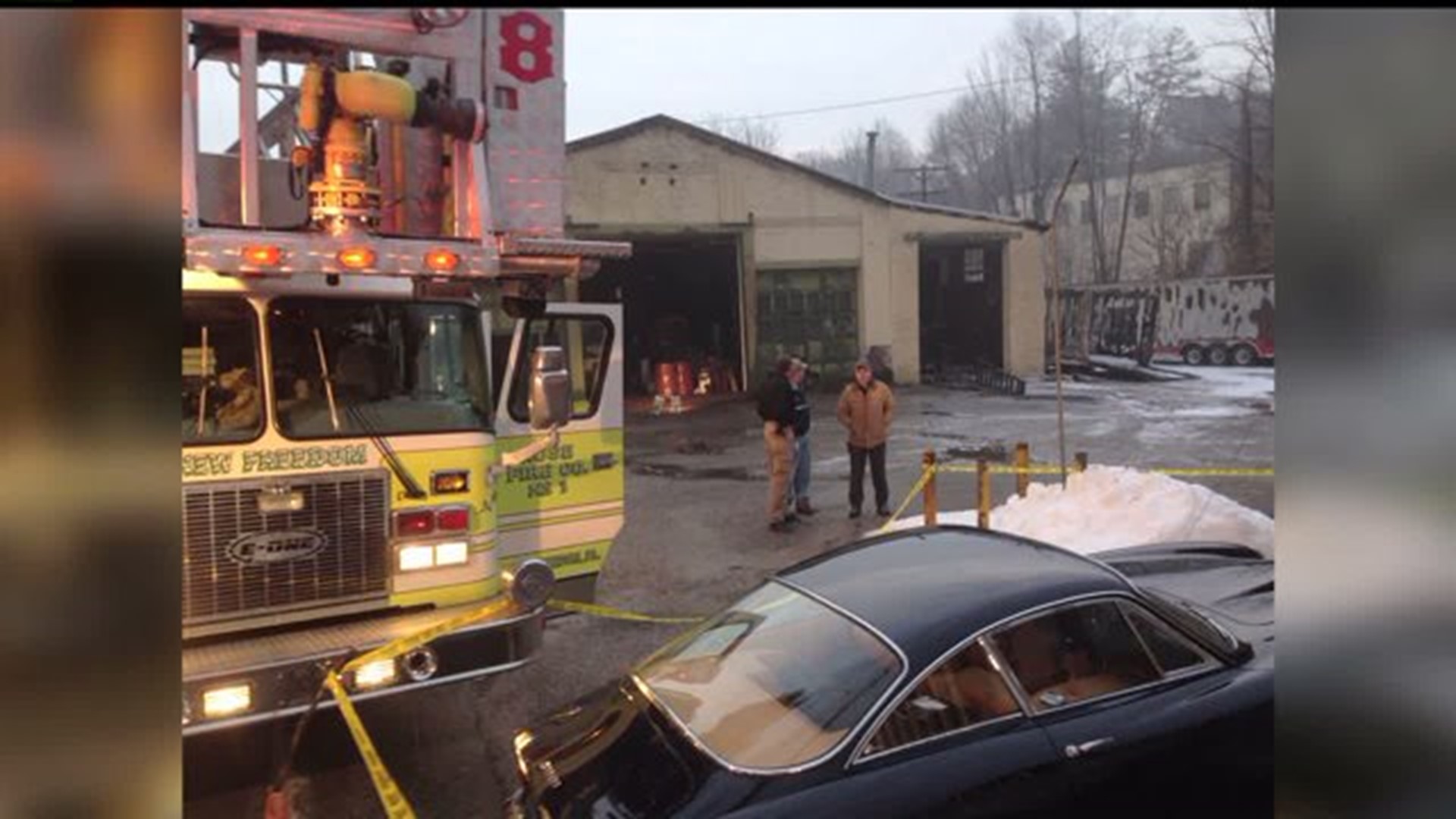 Firefighters battle fire at Glen Rock business