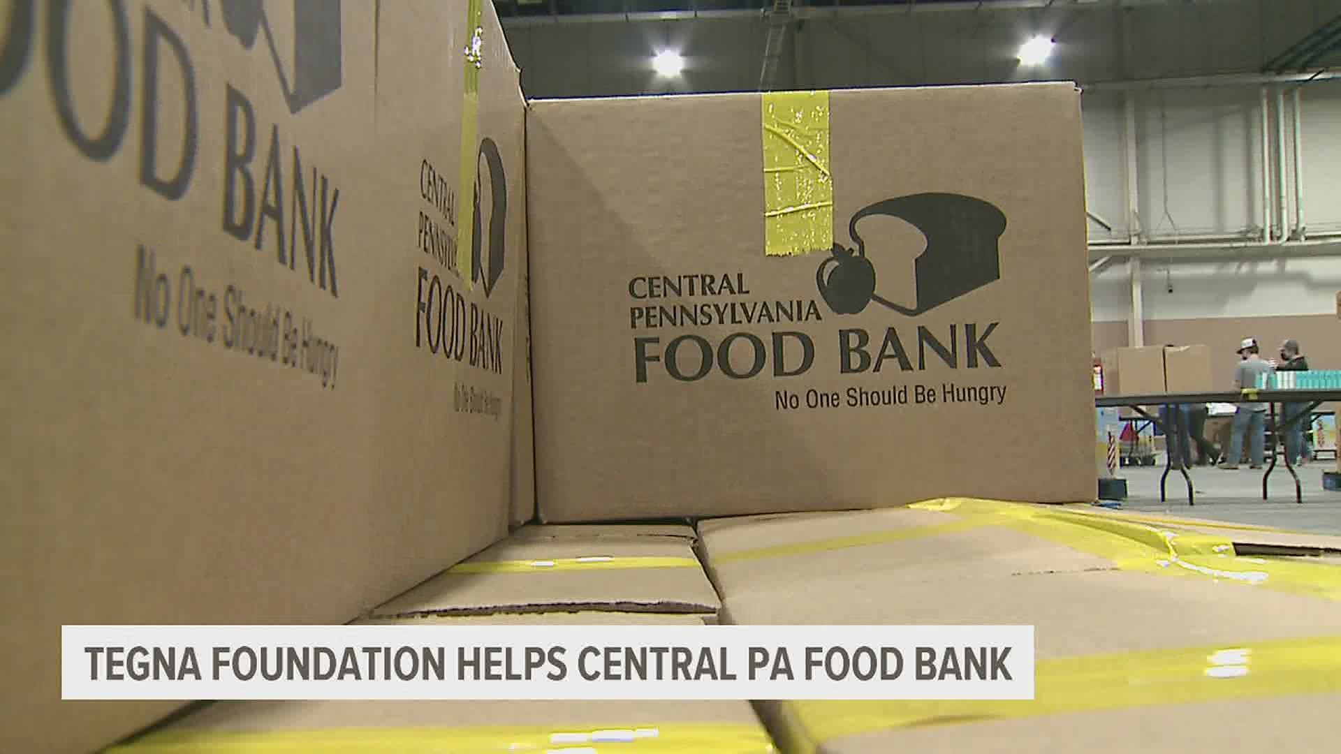 TEGNA, the parent company of FOX43, gave a $10,000 grant to the Central PA Food Bank for the work it has done during the COVID-19 pandemic.