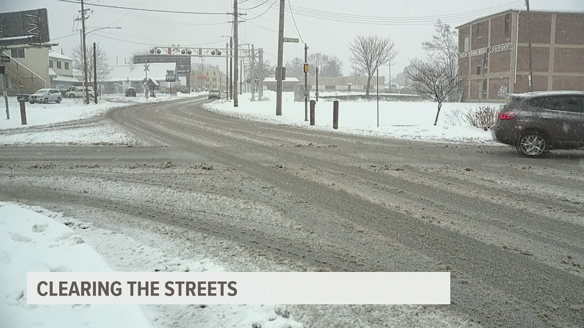 Monday's storm brought a snow/sleet mix to the area with some breaks in between.