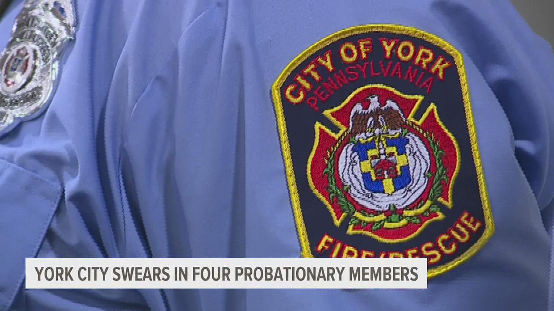 The four firefighters joined the force on Aug. 11.