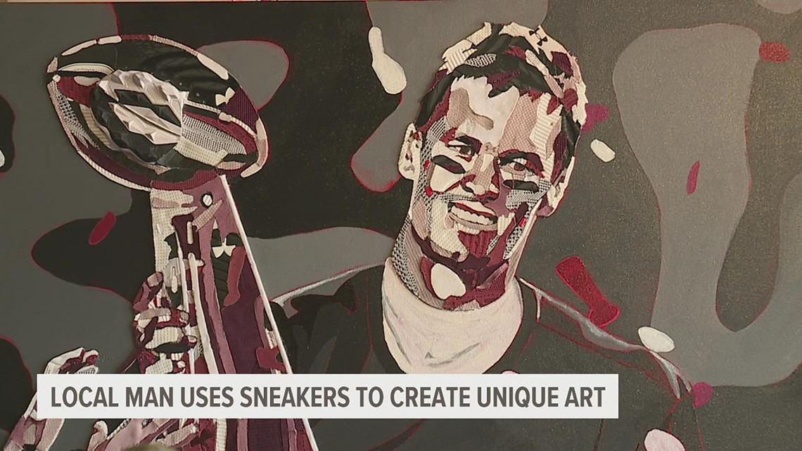 Local artist uses sneakers to create unique art, address gun violence - Vimarsana News