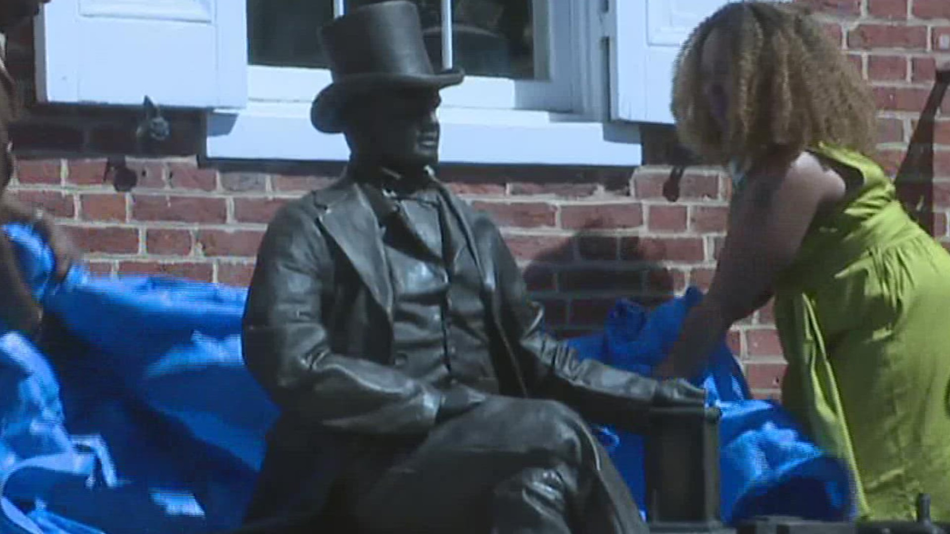 The statue is the first African American statue in York and was designed by nationally known sculptor Gary Casteel.