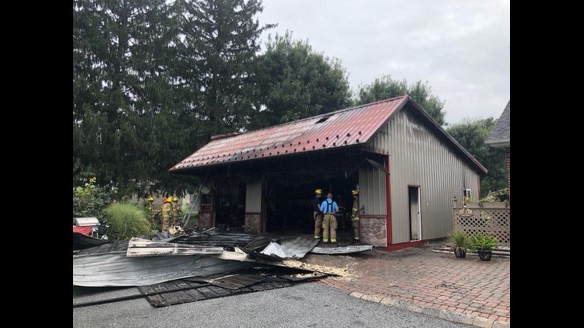 Garage, vehicle damaged in Lancaster County fire | fox43.com