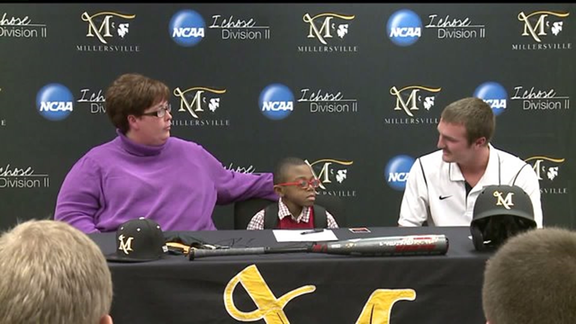 Millersville Baseball Team Signs Honorary Player