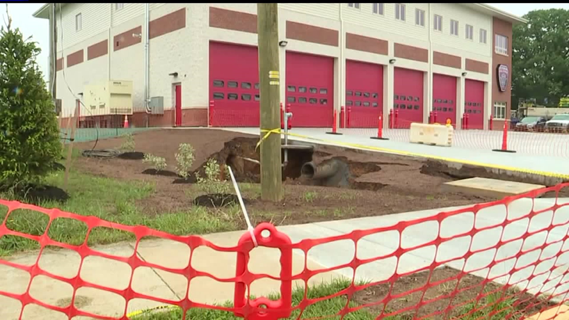 Sinkhole at new Palmyra fire house brings bad memories for neighbors