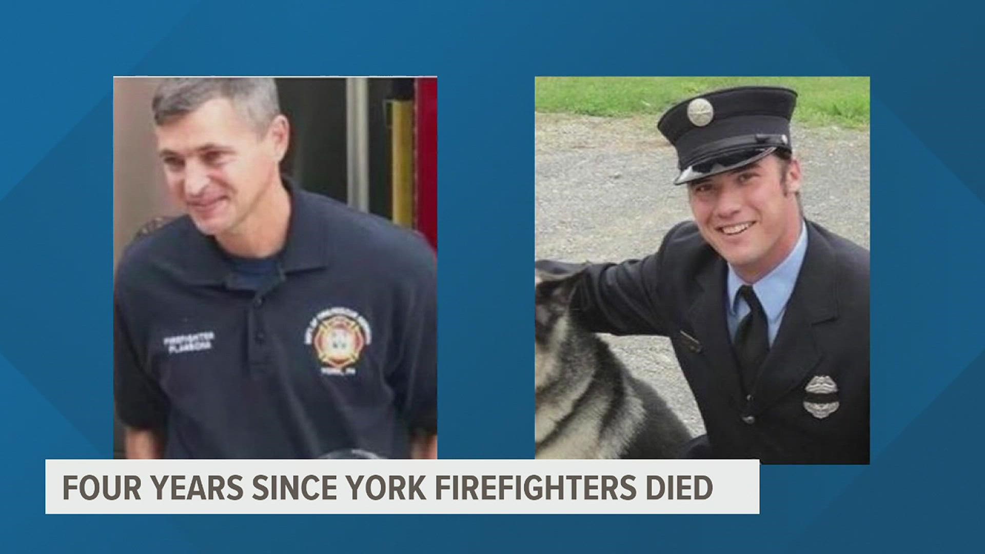 The York Fire Department gathered on March 22 to remember fellow members Ivan Flanscha and Zachary Anthony, who were killed four years ago while in the line of duty.