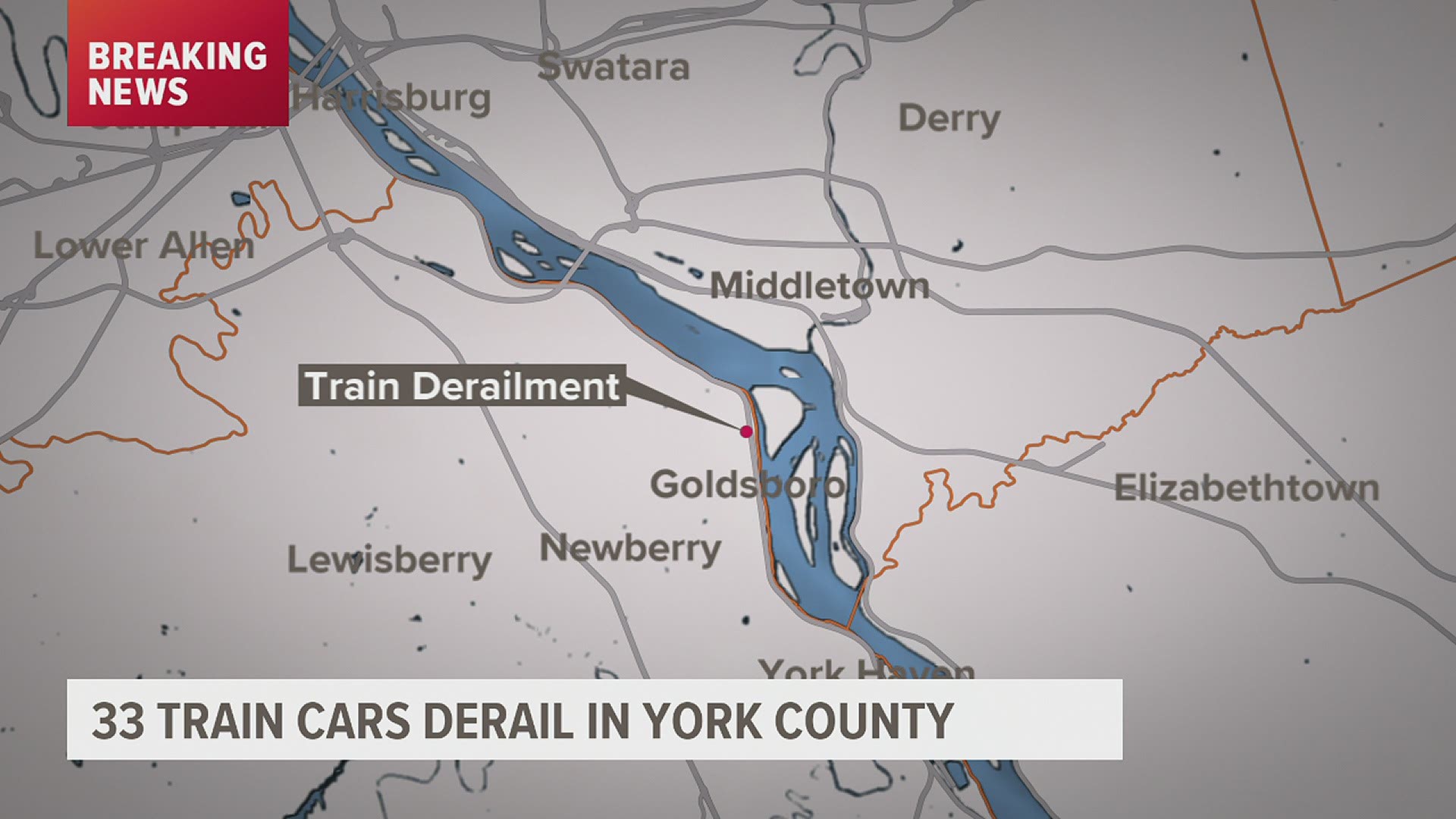 The derailment was reported at about 2:30 p.m. It occurred on Stillhouse Road in Newberry Township, according to dispatch.