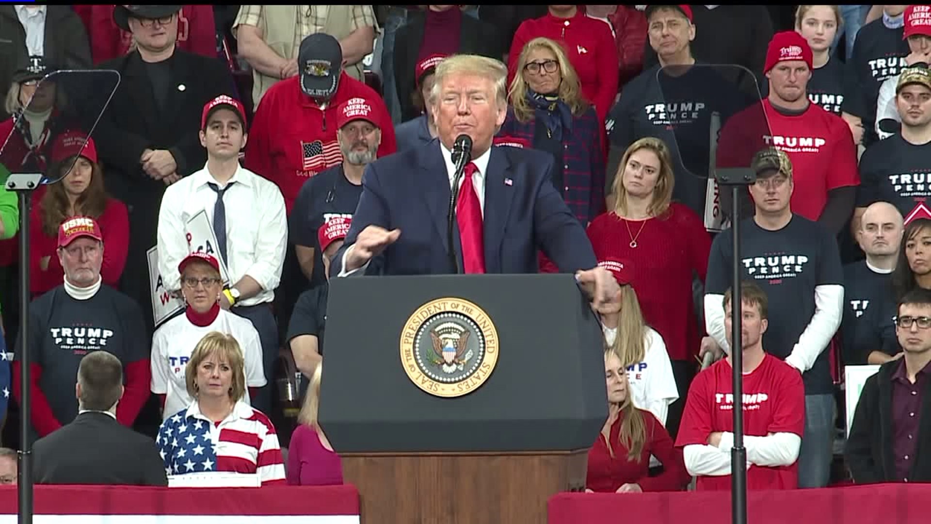 President Trump Holds Keep America Great Rally at the Giant Center in Hershey, PA