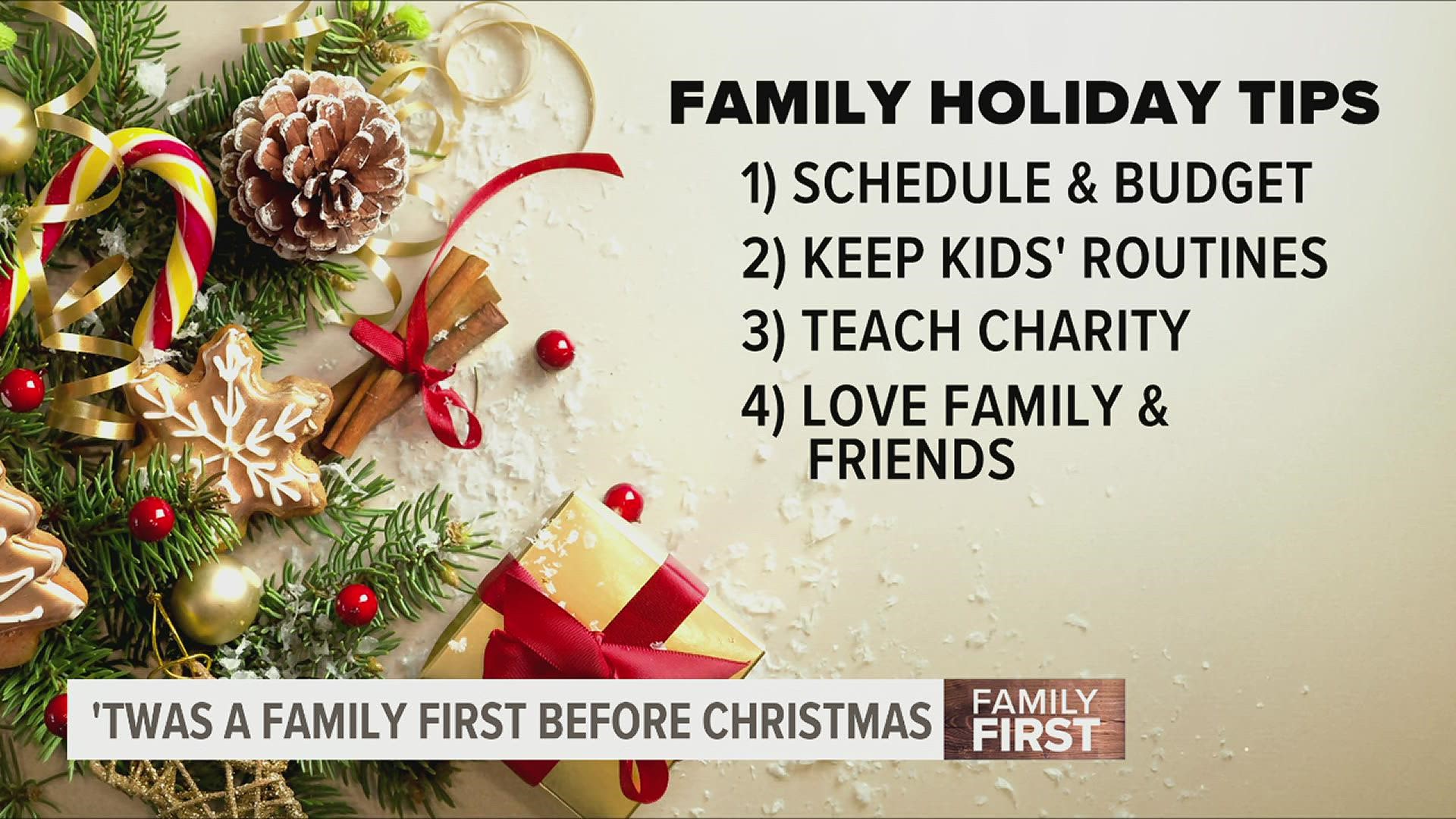 The holidays can be stressful, but these four easy tips to keep your family first may help make the season easier.