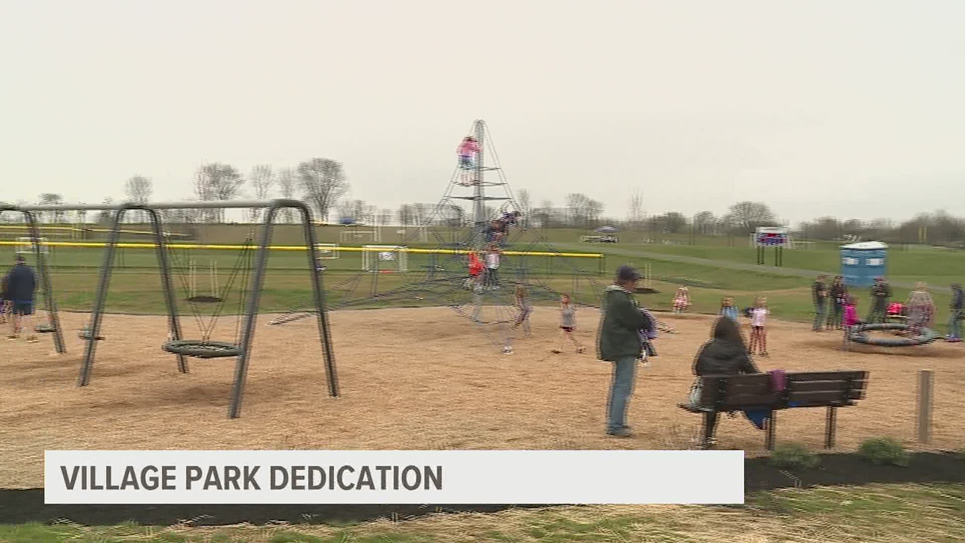 The park includes many sports fields, walking trails and a state-of-the-art playground.