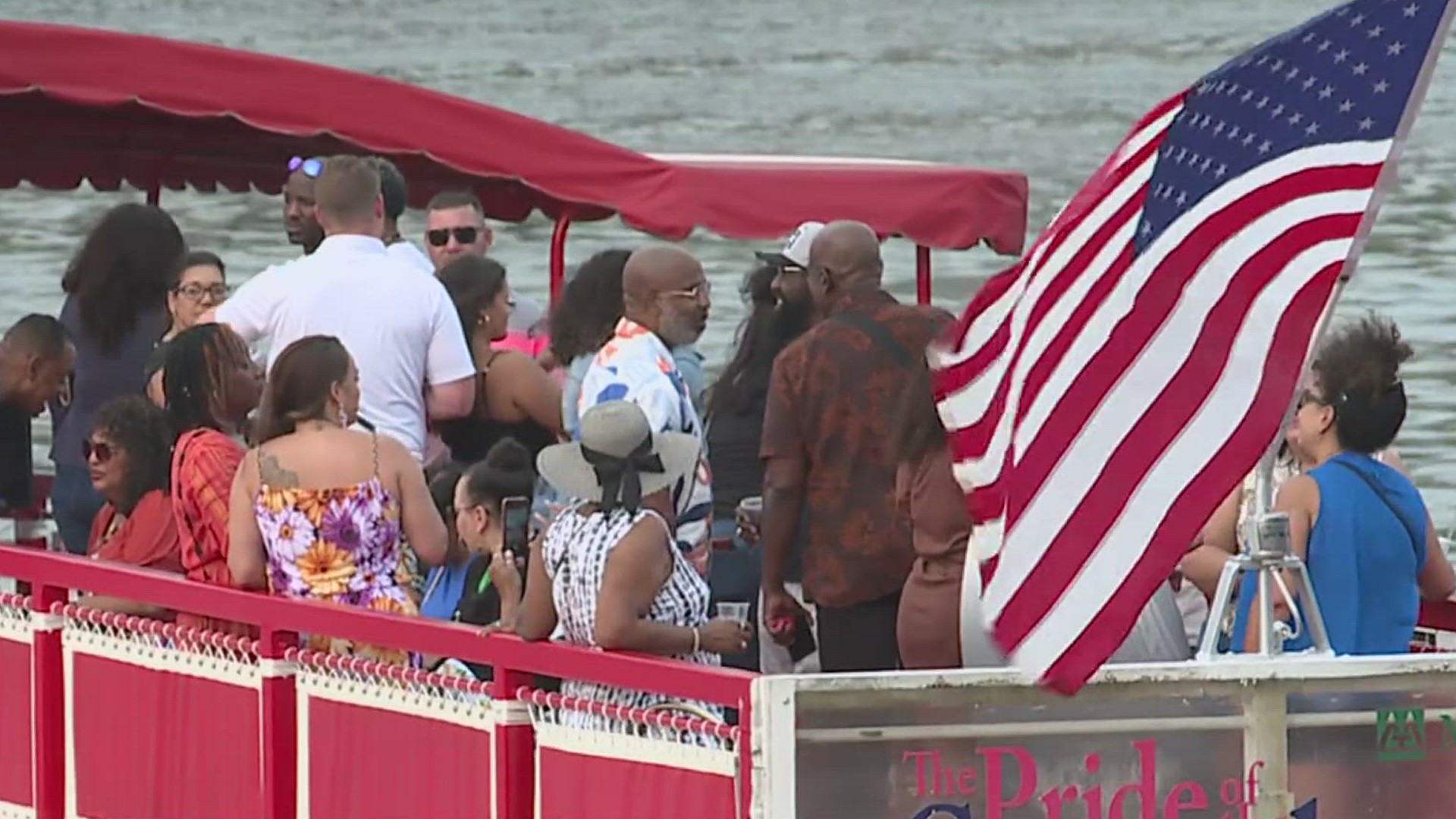 The first Juneteenth Sunset Cruise was hosted by the Pride of the Susquehanna in City Island, Harrisburg to celebrate the holiday.