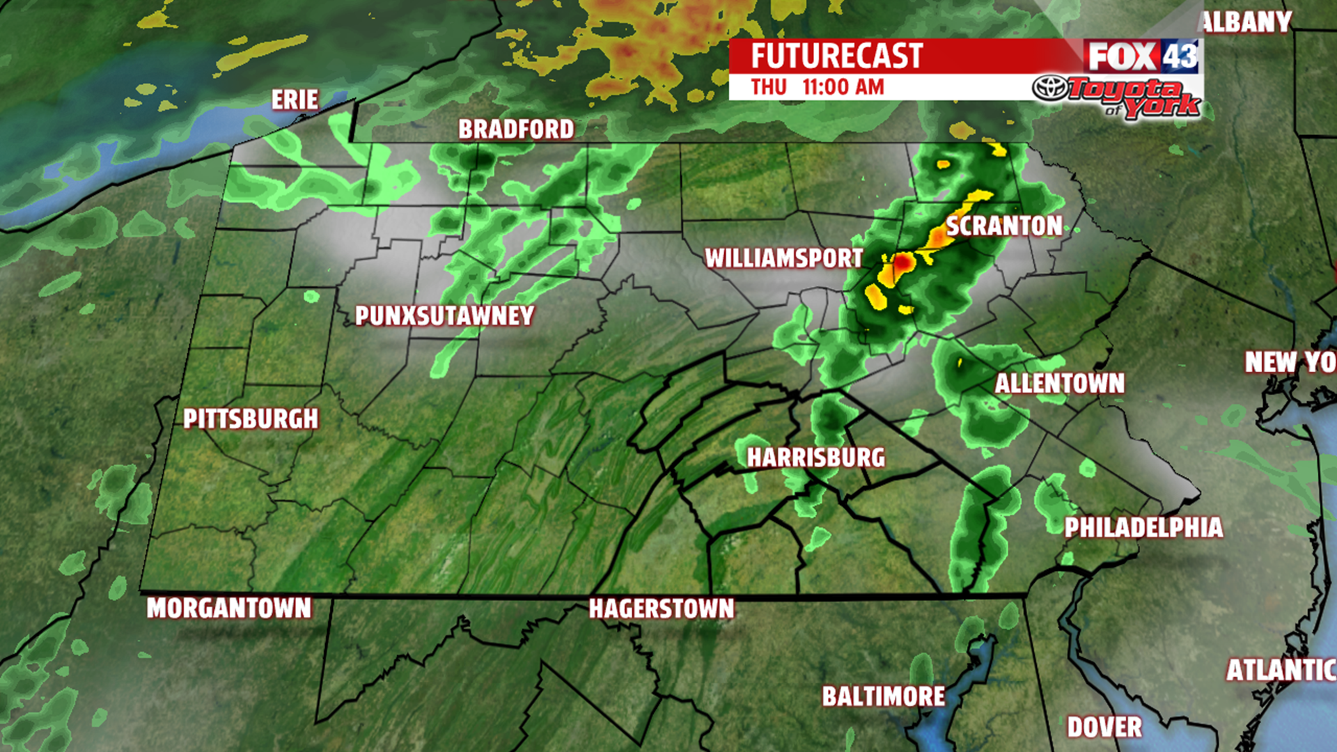 Not as warm Thursday with plenty of clouds and a few morning showers ...